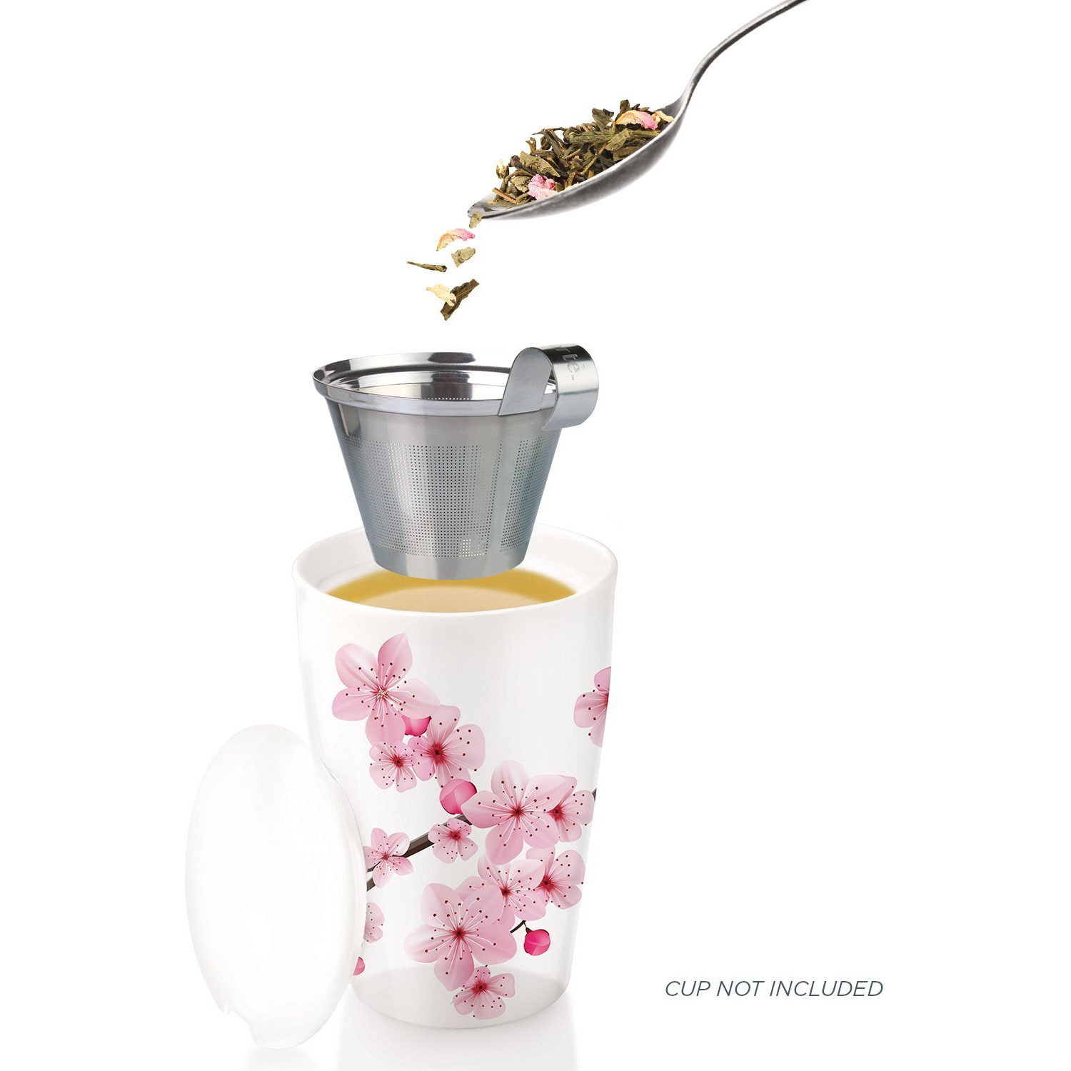 Tea Forte Cherry Blossoms Organic Green Tea, Makes 35-50 Cups, 2.82 Ounce Loose Leaf Tea Canister