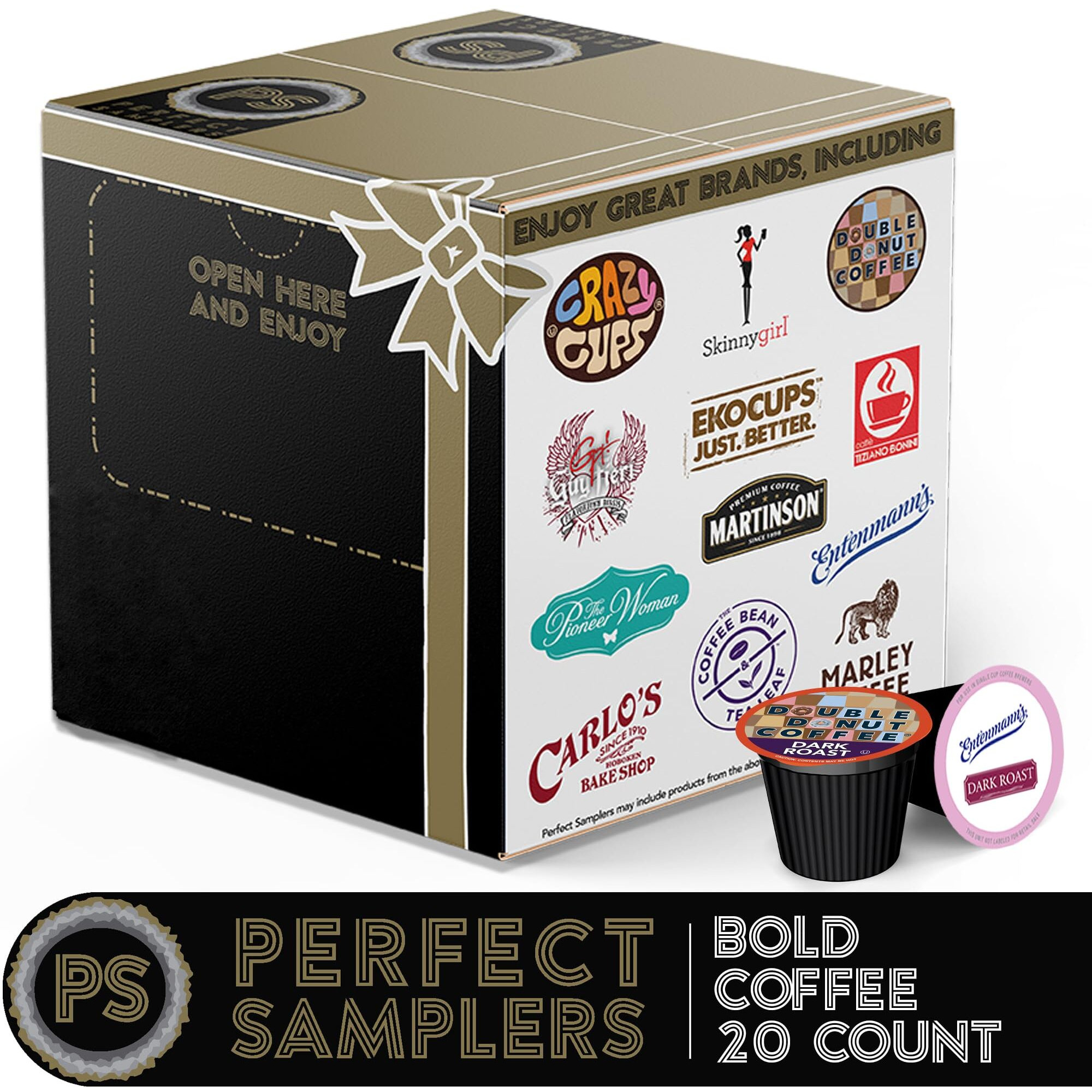 Perfect Samplers Dark Roast Coffee Pods Variety Pack, Strong Bold Coffee & Dark Roast Blends, Dark Roast Coffee Pods For Keurig K Cups Machines, Coffee Sampler 20 Count