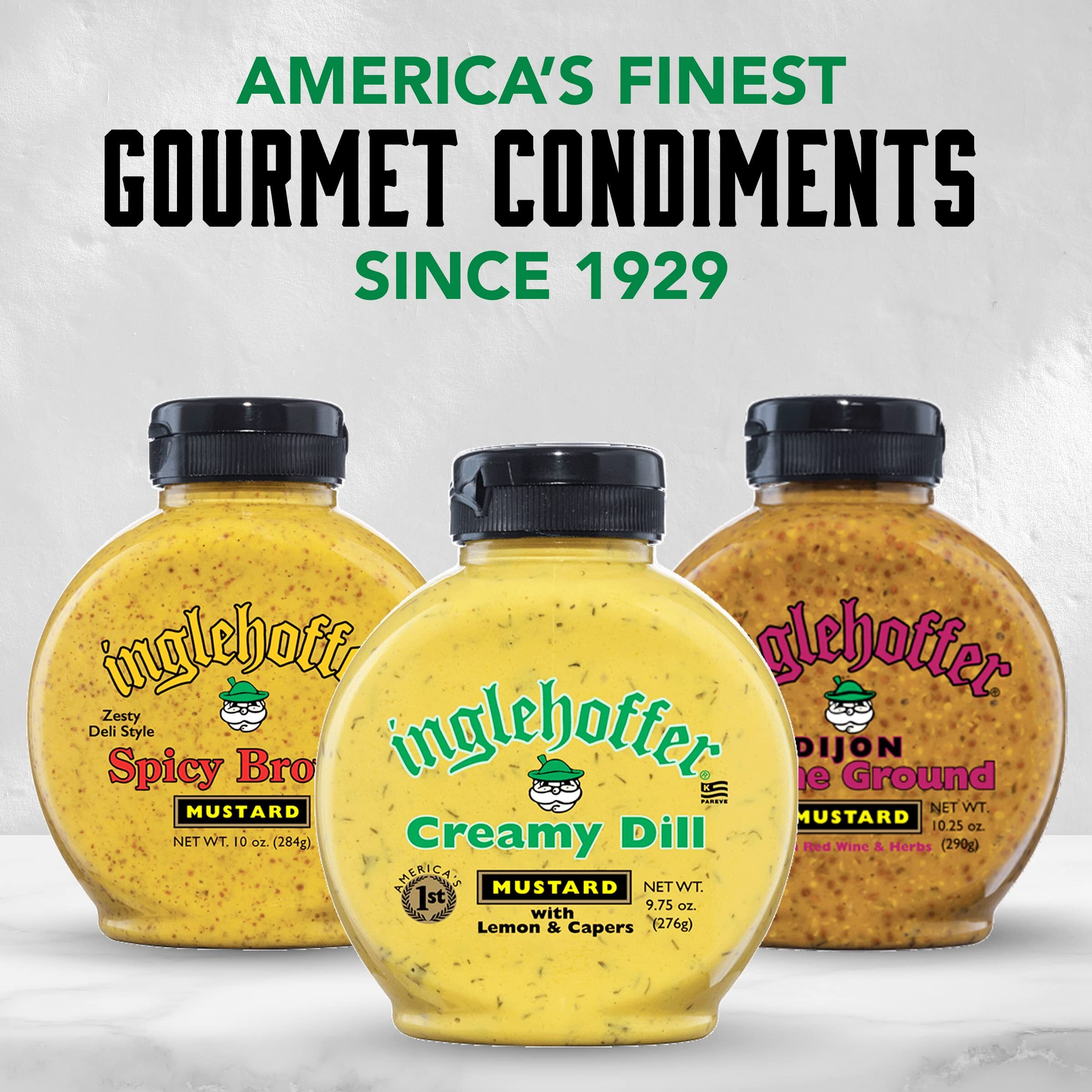Inglehoffer Creamy Dill Mustard, 9.75 Oz Squeeze Bottle