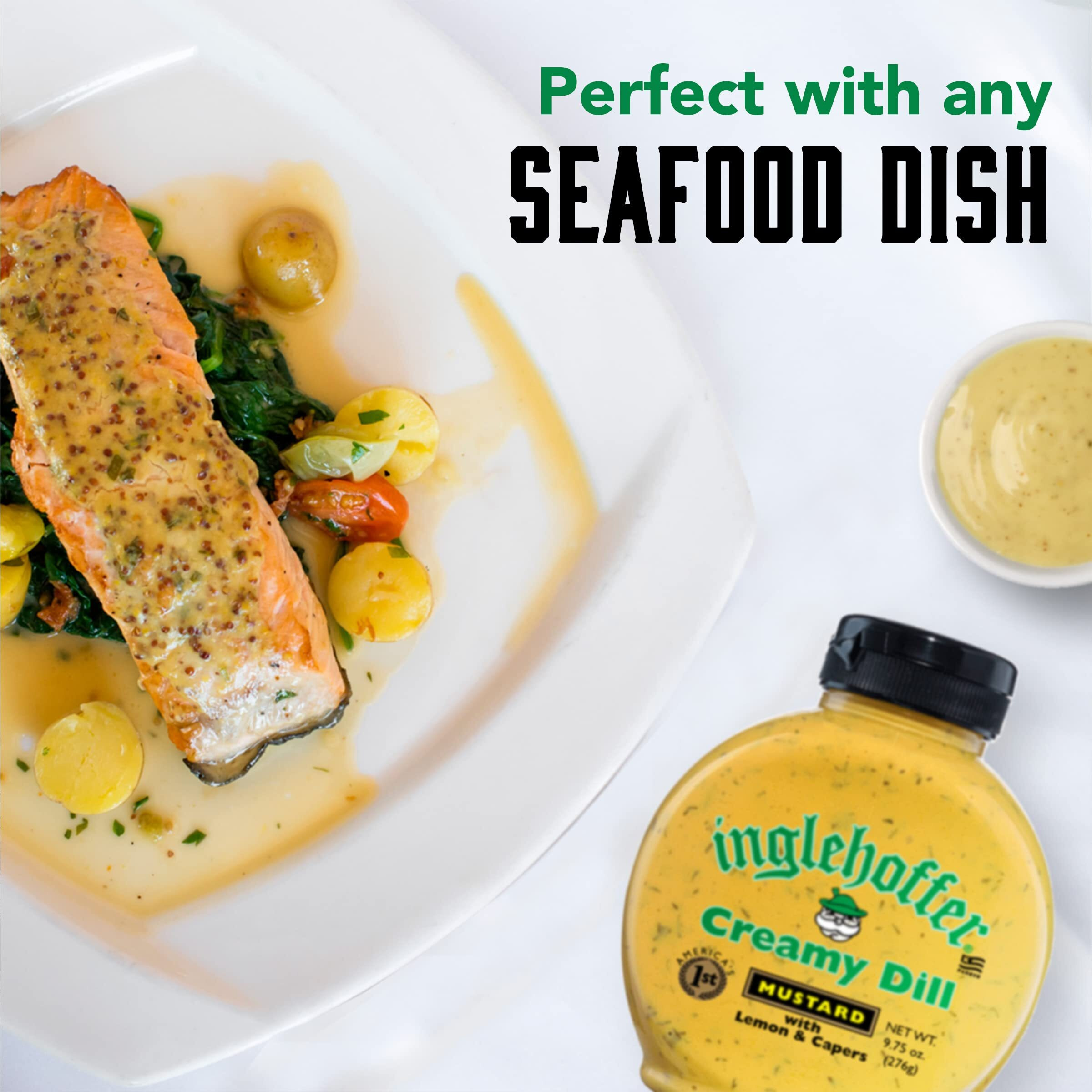 Inglehoffer Creamy Dill Mustard, 9.75 Oz Squeeze Bottle