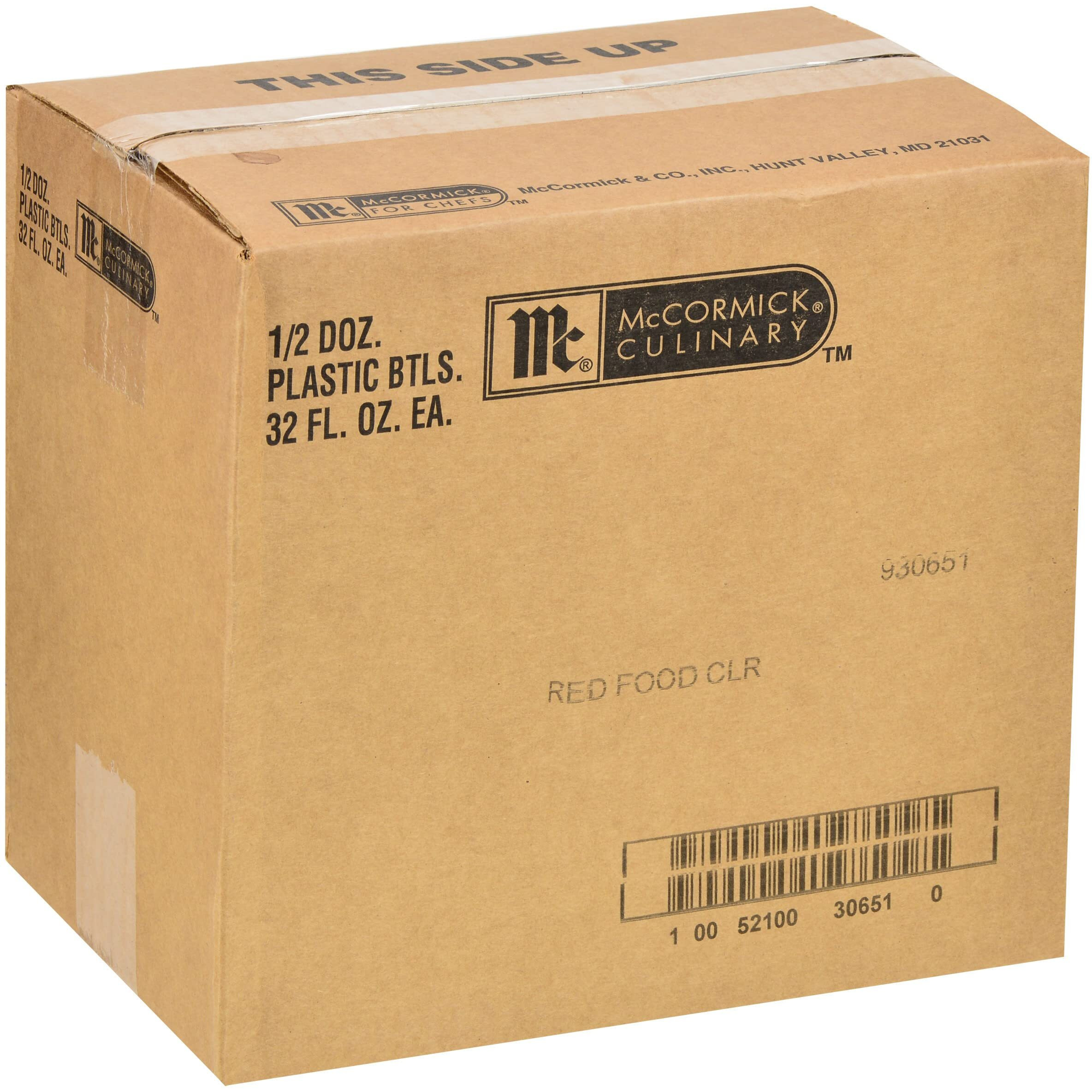 Mccormick Culinary Red Food Coloring, 32 Fl Oz (Pack Of 6) - Six 32 Fluid Ounce Bottles Of Red Food Dye With Rich Red Color Perfect For Red Velvet Cakes, Frosting, Icing, Cookies And More