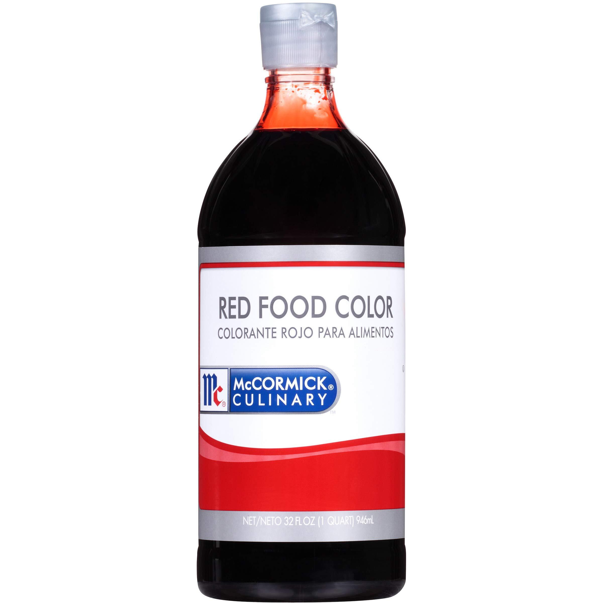 Mccormick Culinary Red Food Coloring, 32 Fl Oz (Pack Of 6) - Six 32 Fluid Ounce Bottles Of Red Food Dye With Rich Red Color Perfect For Red Velvet Cakes, Frosting, Icing, Cookies And More