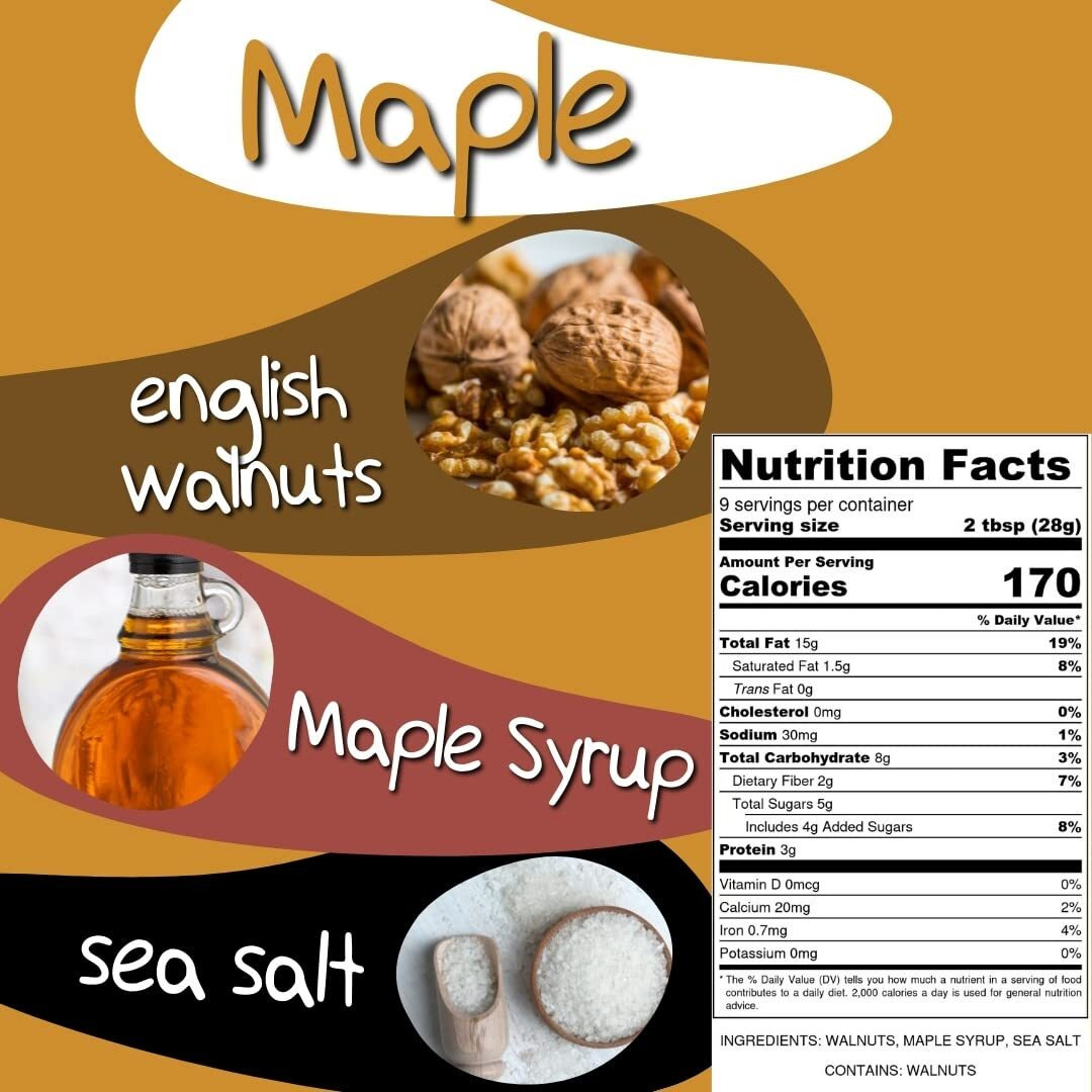 Crazy Go Nuts Walnut Butter - Maple, 9 Oz (3-Pack) - Healthy Snacks, Keto, Vegan, Low Carb, Gluten Free, Superfood - Natural, Non-Gmo, Ala, Omega 3 Fatty Acids, Good Fats And Antioxidants