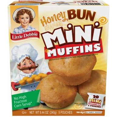 Little Debbie Honey Bun Mini Muffins, 40-1.7 Oz Pouches (8 Boxes)