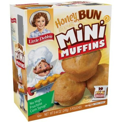 Little Debbie Honey Bun Mini Muffins, 40-1.7 Oz Pouches (8 Boxes)