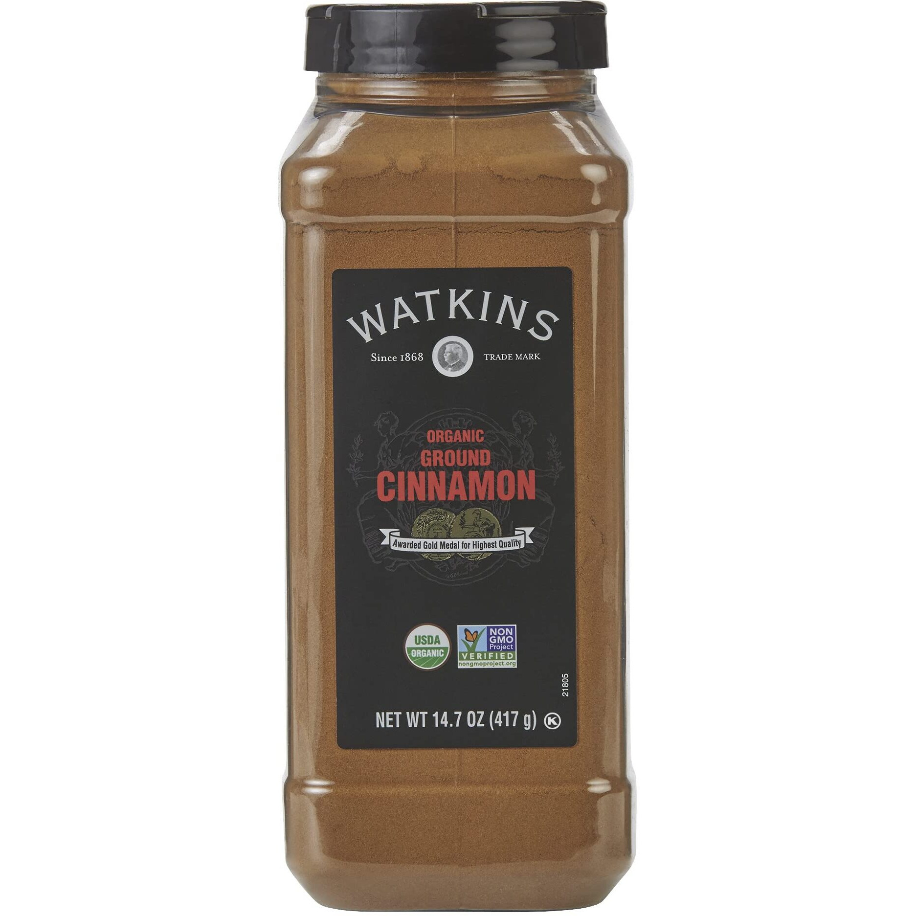 Watkins Gourmet Spice, Organic Ground Cinnamon, Bulk Food Service Size, 14.7 Oz (Pack Of 1)