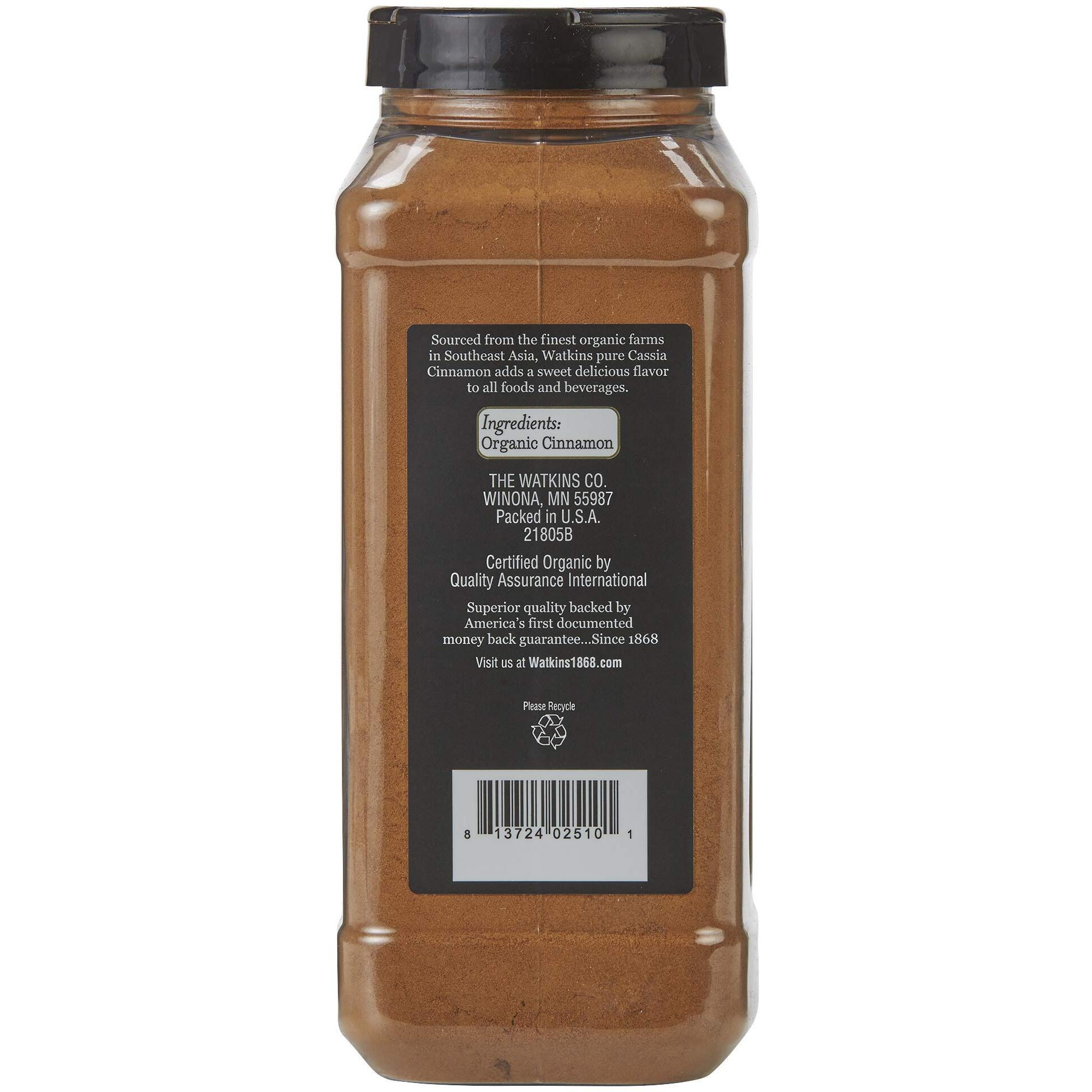Watkins Gourmet Spice, Organic Ground Cinnamon, Bulk Food Service Size, 14.7 Oz (Pack Of 1)