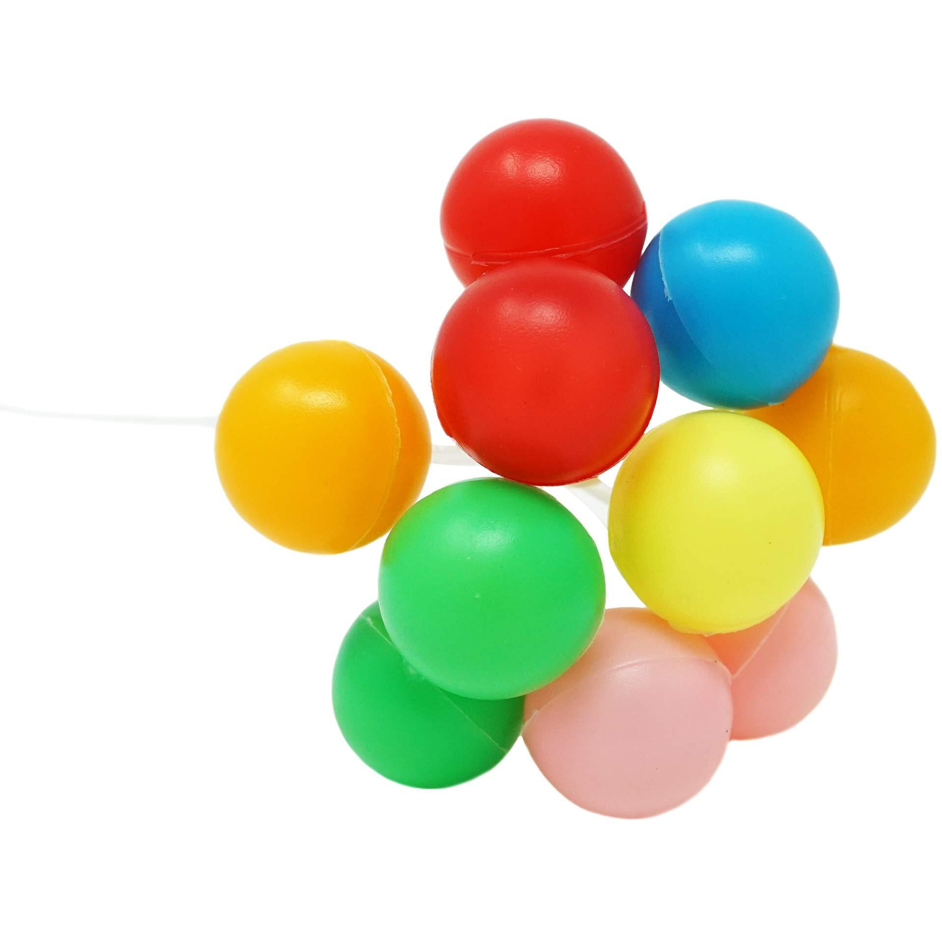 Rainbow Balloon Cluster Cake & Cupcake Decorative Topper & Pick - 8 Clusters Per Pack, 7 Inch Long