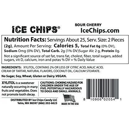 Ice Chips Xylitol Candy Tins (Sour Cherry, 3 Pack) 5.28 Oz Total - Includes Band As Shown