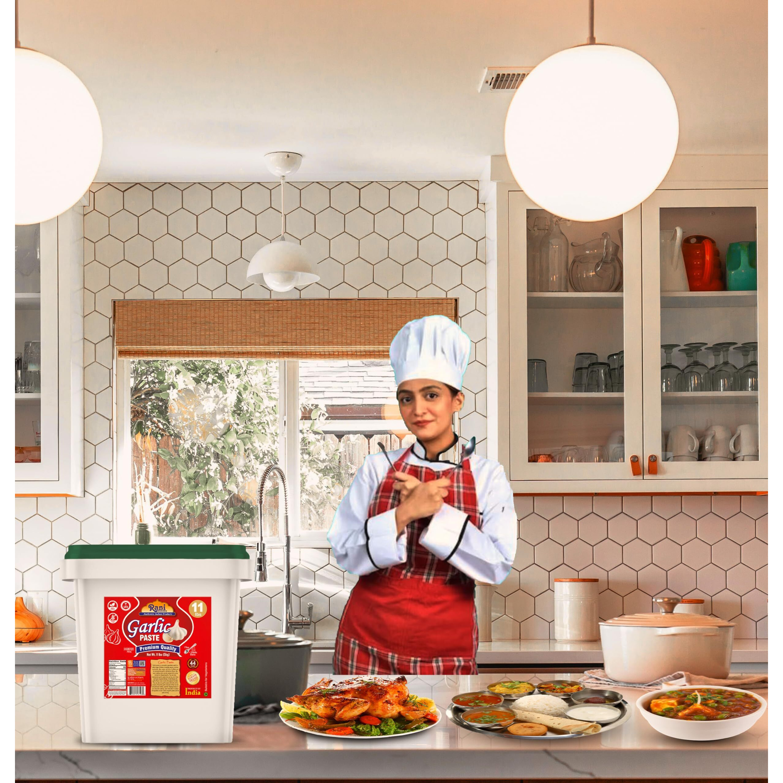 Rani Garlic Cooking Paste 176Oz (11Lbs) 5Kg Bulk ~ Vegan | Gluten Free | Non-Gmo | Kosher | No Colors | Indian Origin