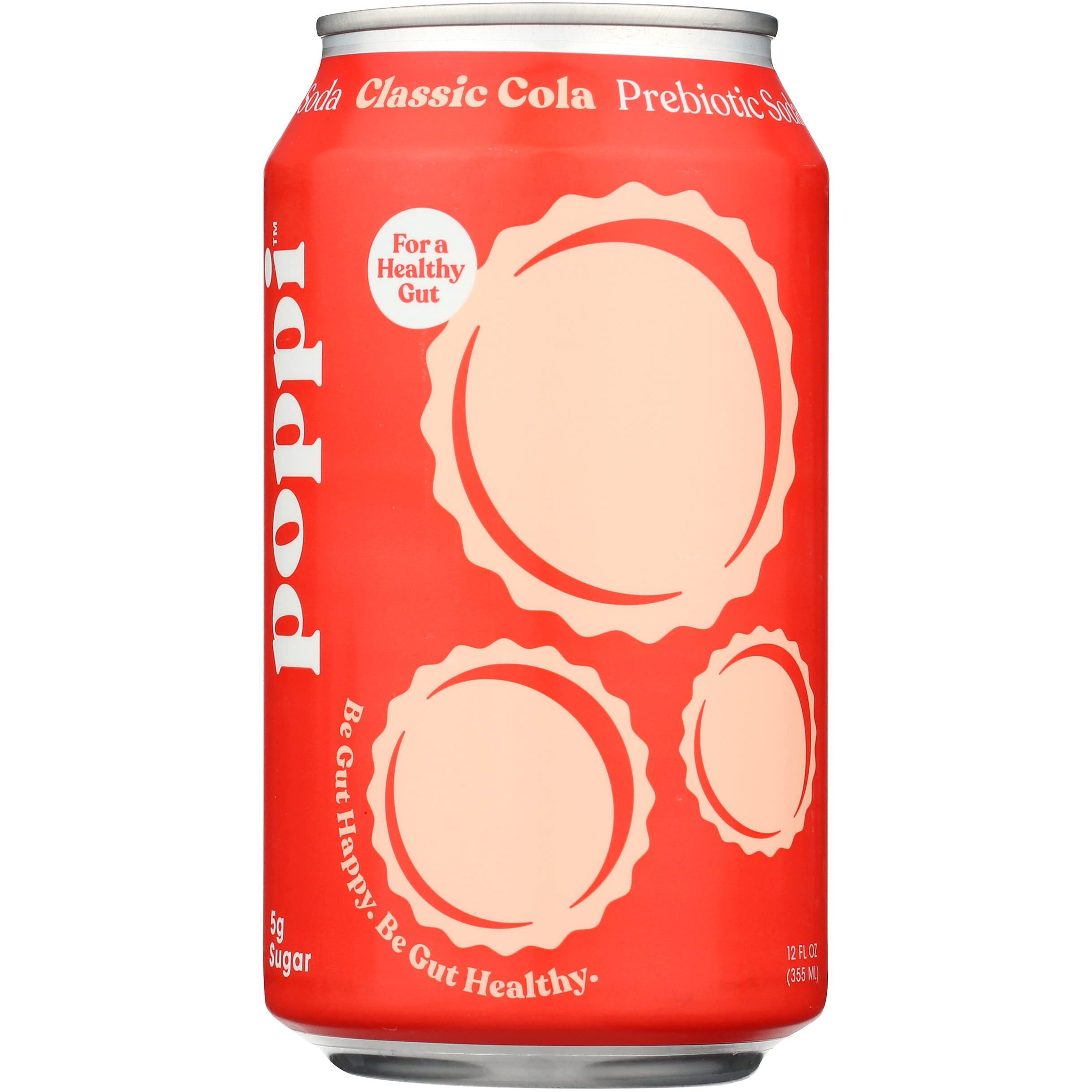 Poppi Prebiotic Soda, Classic Cola, For A Healthy Gut, 12 Oz (Pack Of 12)