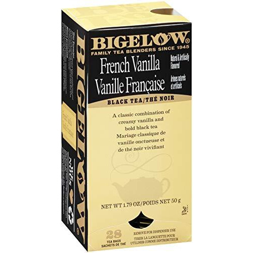 Bigelow French Vanilla Tea 28-Count Boxes (Pack Of 6) Premium Black Tea Flavored With Vanilla Antioxidant-Rich Gluten-Free Full-Caffeine Tea In Foil-Wrapped Bags