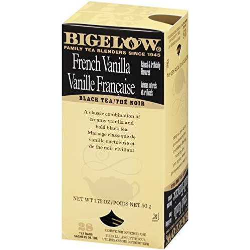 Bigelow French Vanilla Tea 28-Count Boxes (Pack Of 6) Premium Black Tea Flavored With Vanilla Antioxidant-Rich Gluten-Free Full-Caffeine Tea In Foil-Wrapped Bags