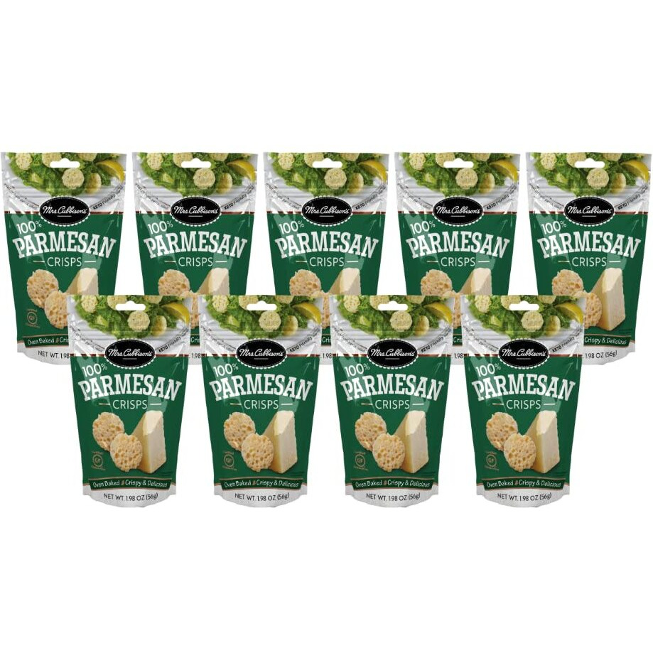 Mrs. Cubbison's Cheese Crisps - 100% Real Cheese, Keto Friendly, Great For Snacking And Salad Topper - Parmesan Flavor, 1.98 Ounce (Pack Of 9)