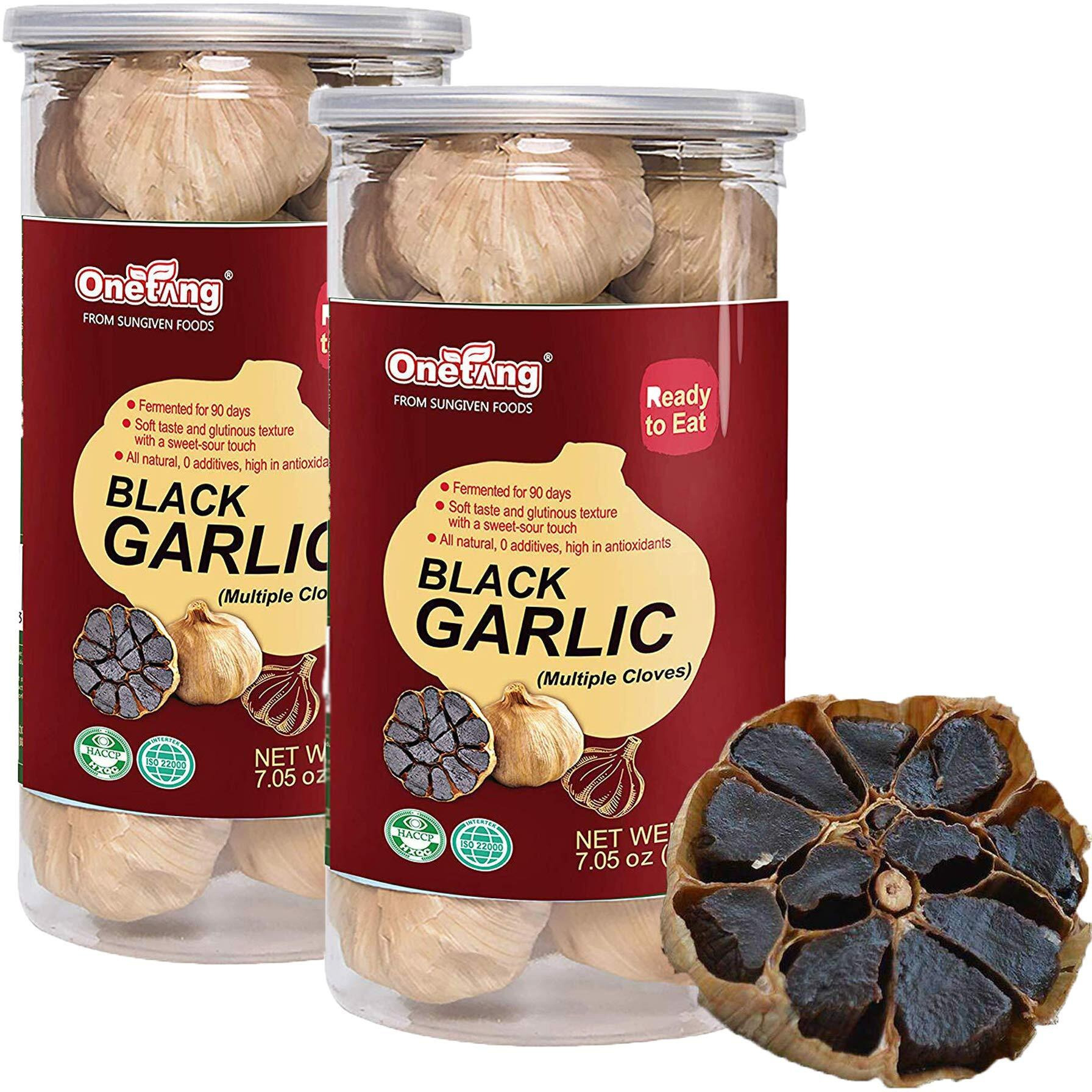 Onetang Black Garlic 7.05 Oz (200G.), Multiple Black Garlic Fermented For 90 Days, Super Foods, Non-Gmo, Non-Additives, High In Antioxidants, Ready To Eat For Snack Healthy, Healthy Recipes(Pack Of 2)