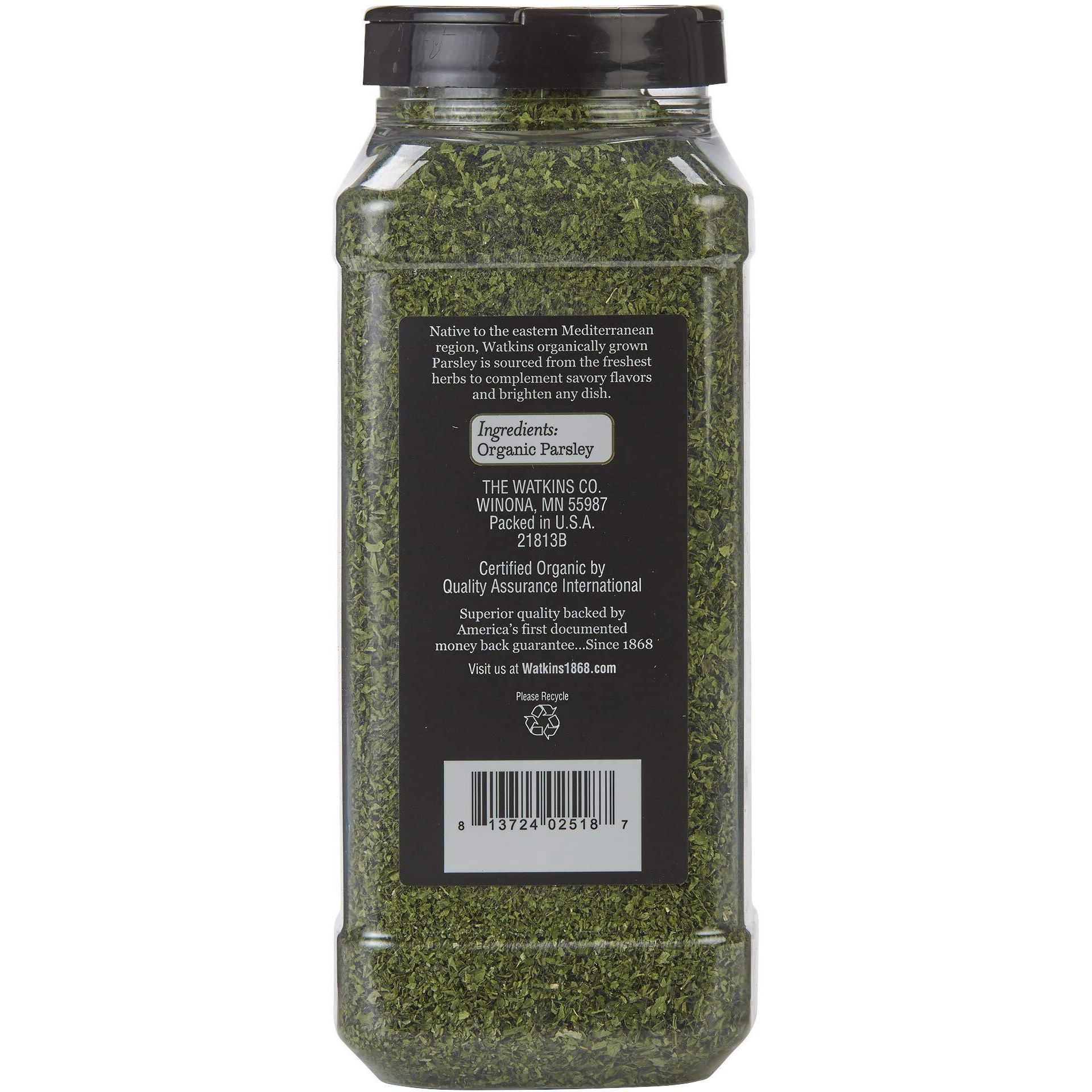 Watkins Gourmet Spice, Organic Parsley, Bulk Food Service Size, 4.7 Oz (Pack Of 1)