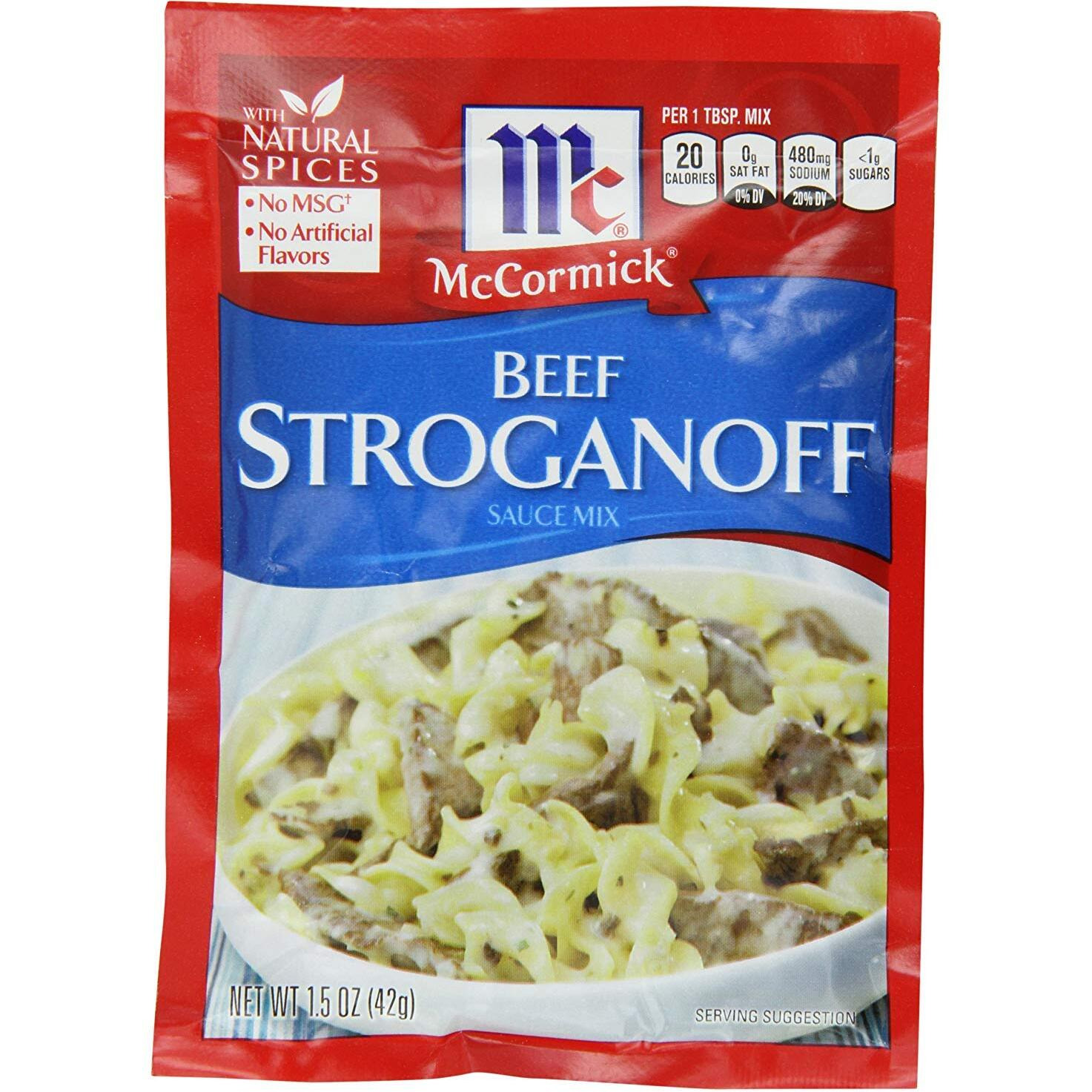 Mccormick Beef Stroganoff Sauce Mix (1.5 Oz Packets) 4 Pack
