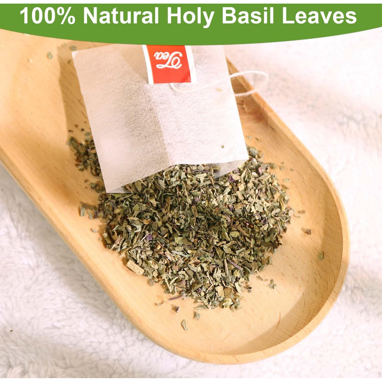 Tearelae - Holy Basil Tea Bags - 60 Count - 100% Pure Natural Holy Basil Leaves - Aid In Digestion, Boost Immune System - Non-Gmo - Caffeine-Free