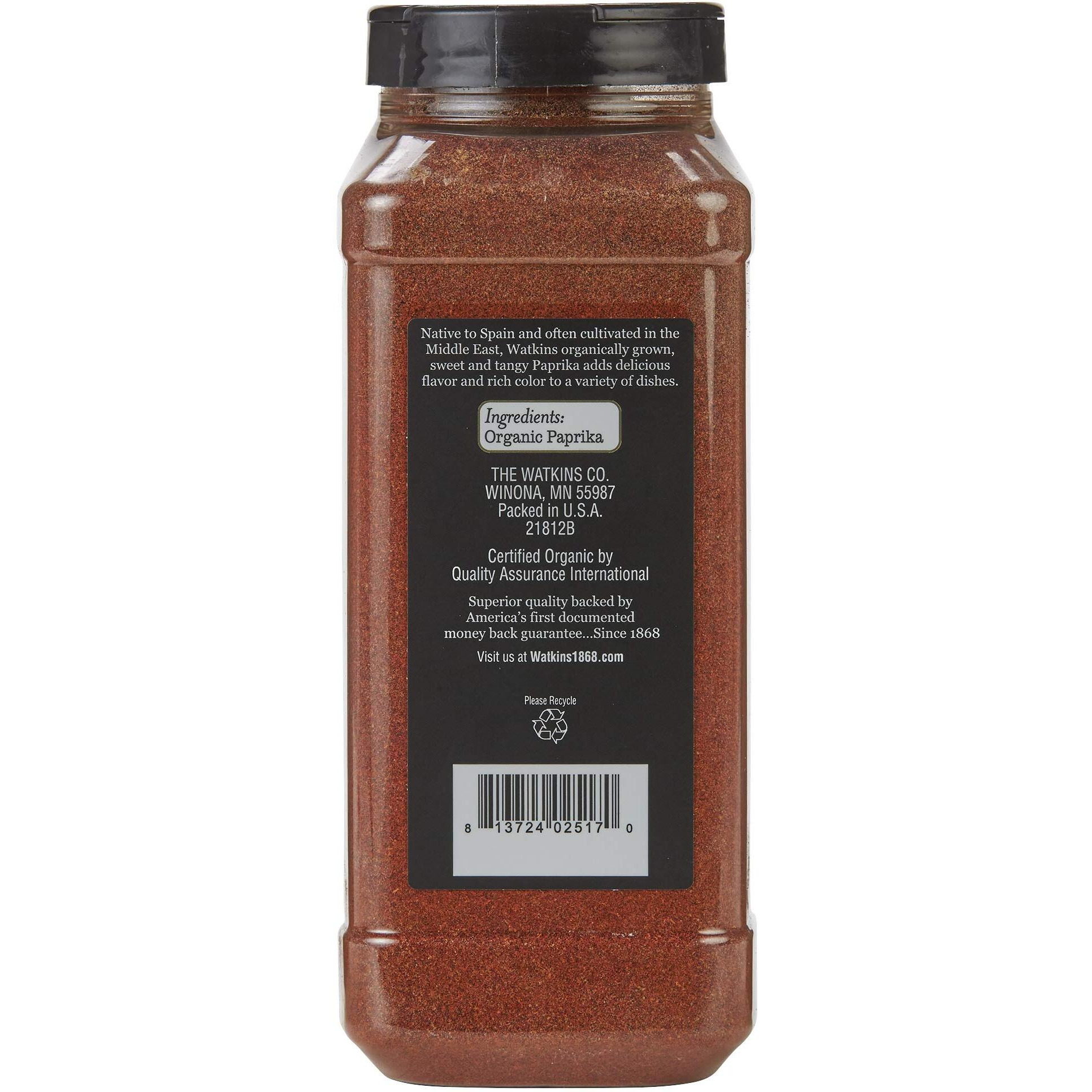 Watkins Gourmet Spice, Organic Paprika, Bulk Food Service Size, 16.8 Oz (Pack Of 1)