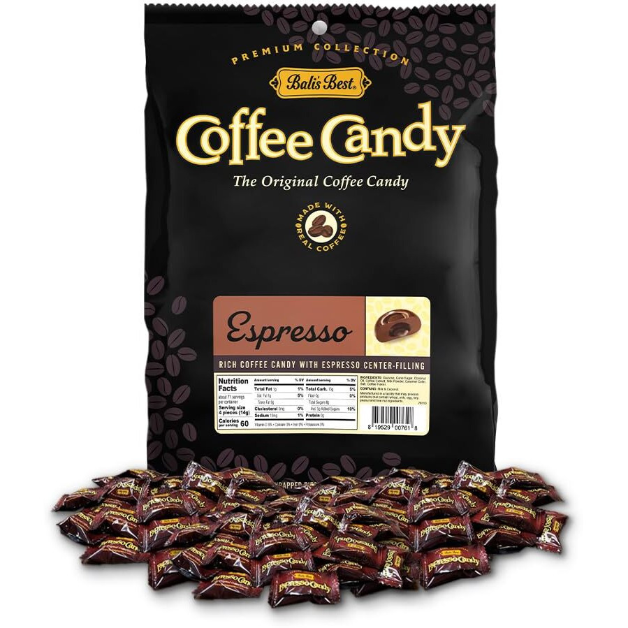 Balis Best Coffee Candy, Espresso Flavor, 2.2Lb Bag - 280 Pieces | Perfect For Boosting Energy Anytime, Ideal For Sharing And Thoughtful Gifting To Coffee Enthusiasts