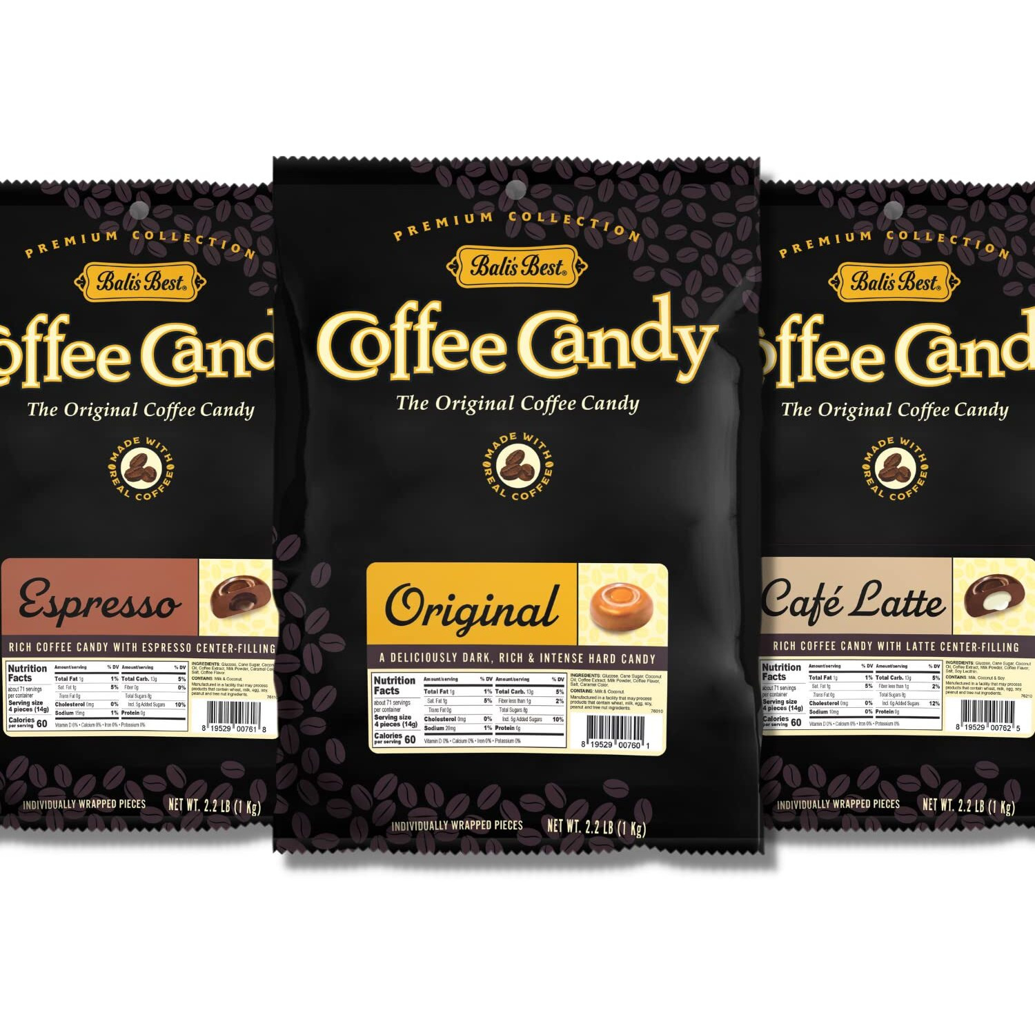 Balis Best Coffee Candy, Espresso Flavor, 2.2Lb Bag - 280 Pieces | Perfect For Boosting Energy Anytime, Ideal For Sharing And Thoughtful Gifting To Coffee Enthusiasts