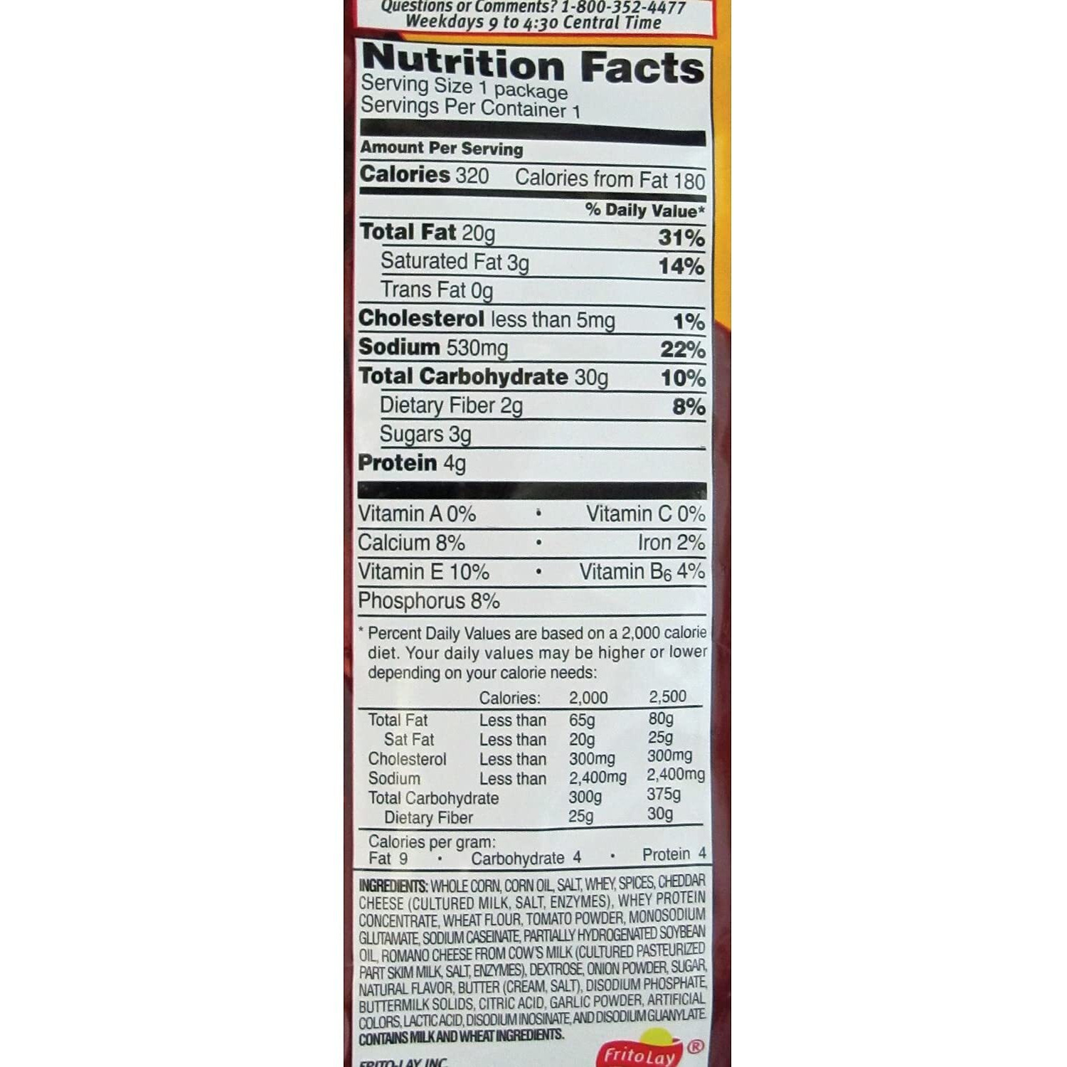 Fritos Corn Chips, Chili Cheese, 2-Ounce Large Single Serve Bags (Pack Of 64)