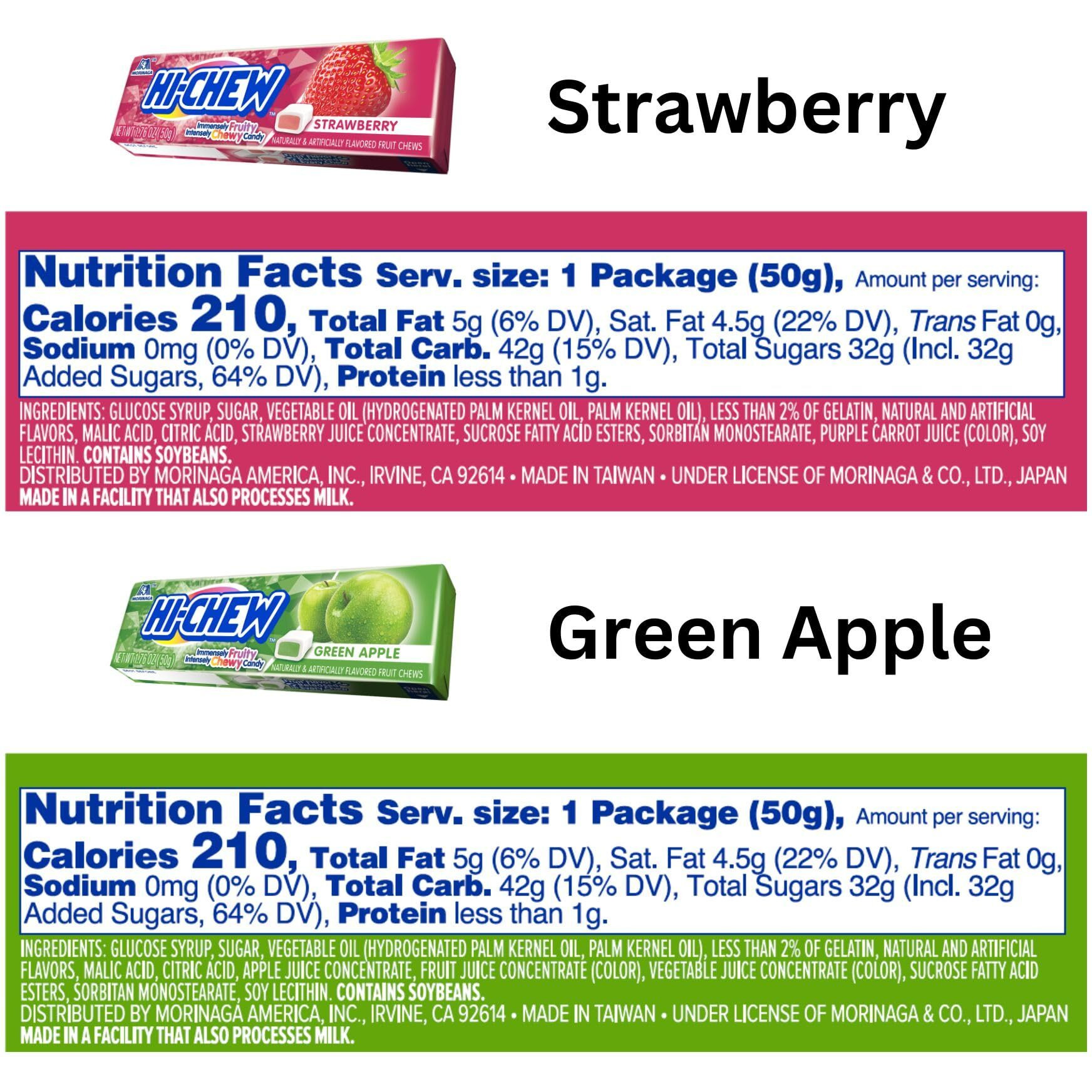 Hi-Chew Variety - Box Of 15 Sticks, 1.76Oz Ea | Unique Fun Soft & Chewy Taffy Candy | Immensely Juicy Exotic Fruit Flavors | Strawberry Green Apple Grape Mango Sweet & Sour Watermelon