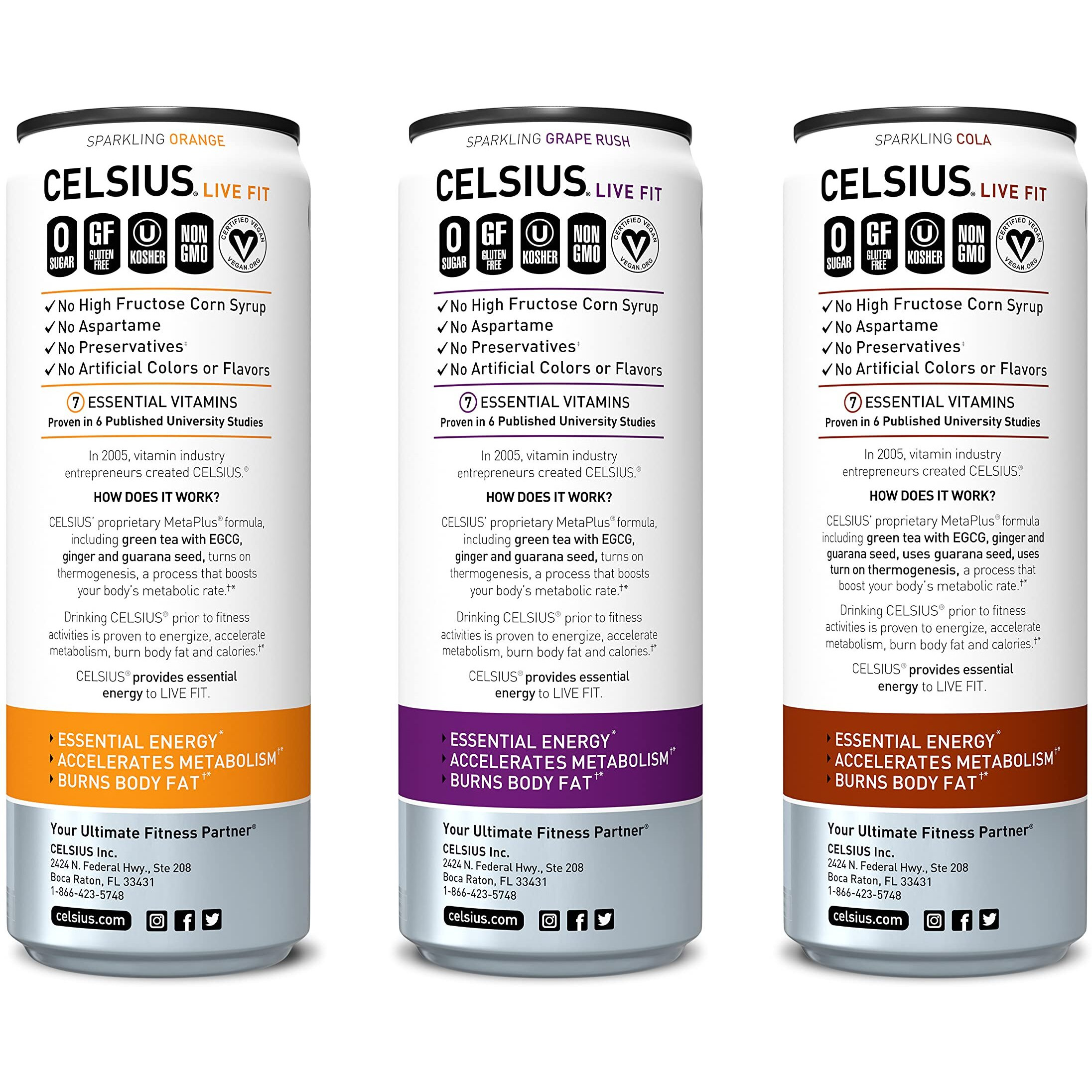 Celsius Sparkling Classic Pop Pack, Functional Essential Energy Drink 12 Fl Oz (Pack Of 12)