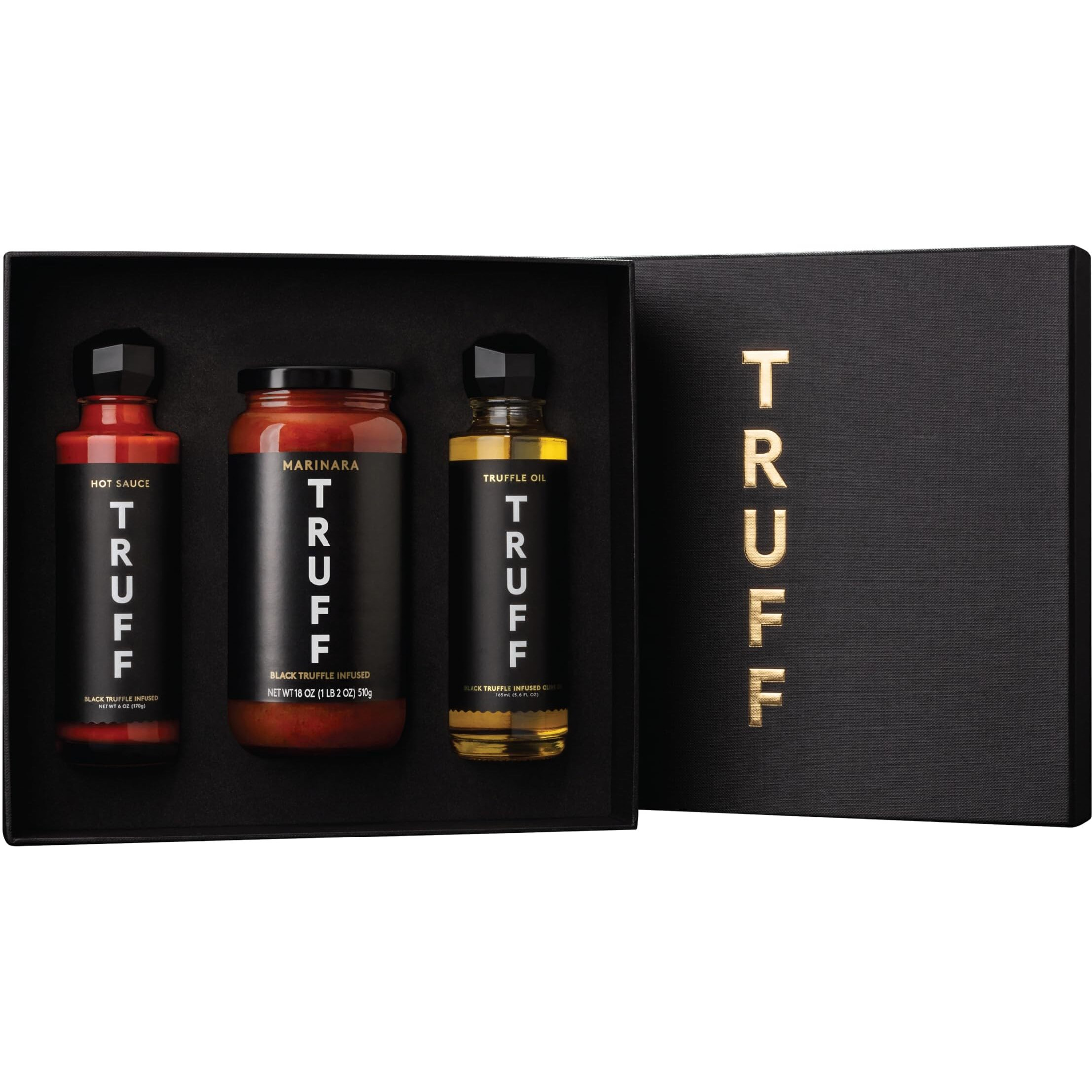 Truff Truffle Lovers Pack - Truff Hot Sauce, Truff Oil, And Truff Black Truffle Pomodoro Pasta Sauce - Truffle Hot Sauce Gift Pack Of 3 Bottles