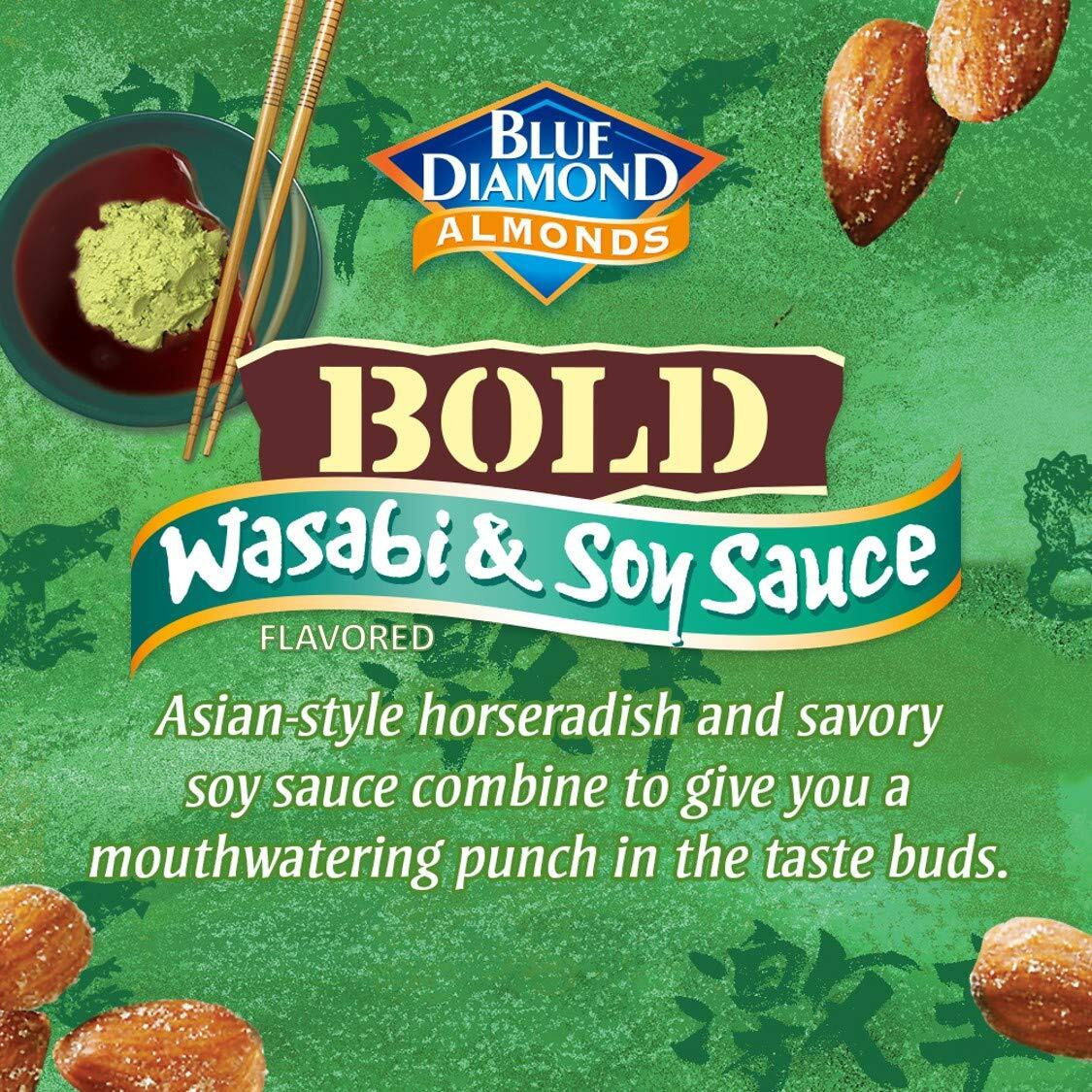 Blue Diamond Almonds Wasabi & Soy Sauce Flavored Snack Nuts, 16 Oz Resealable Bag (Pack Of 1)