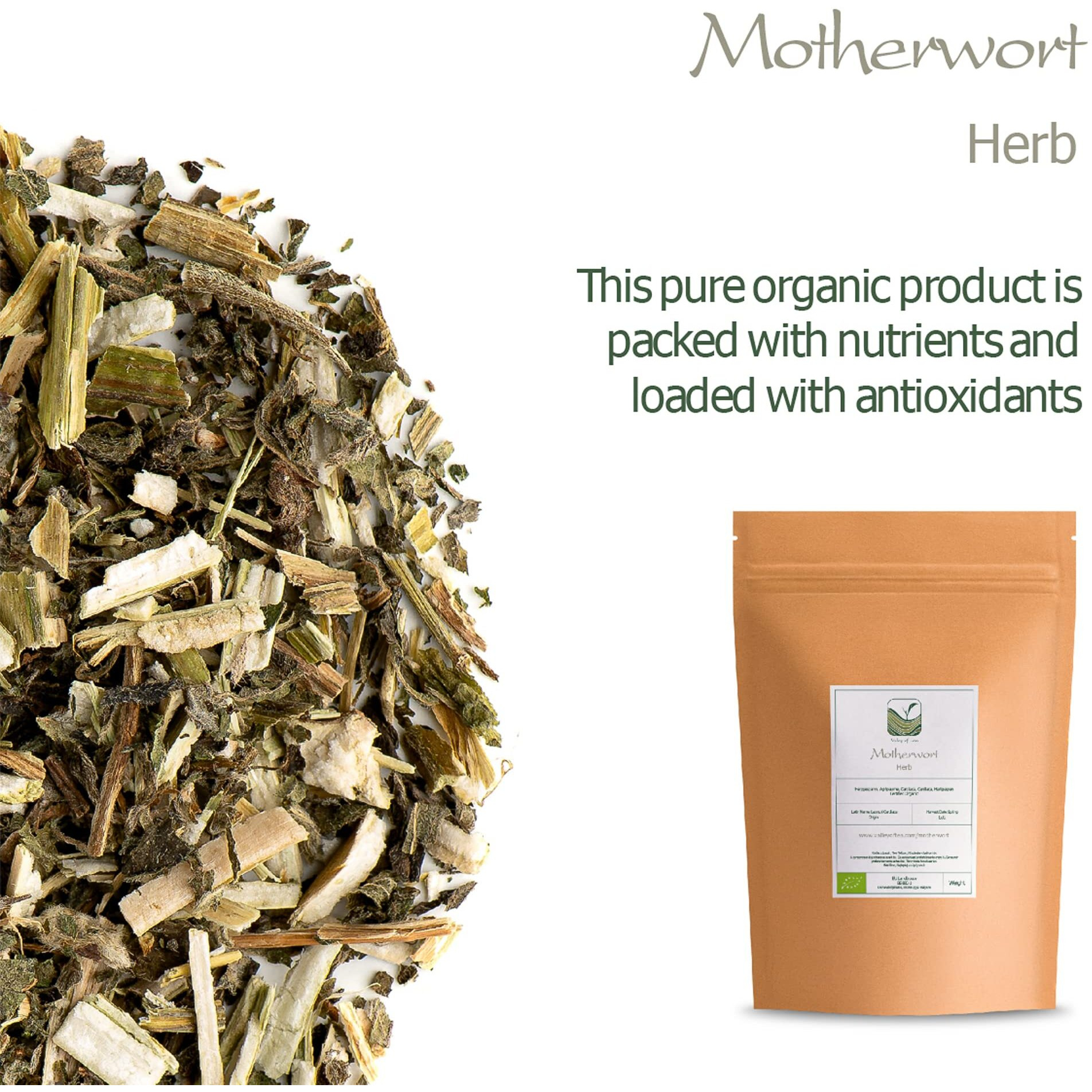 Motherwort Herb Organic Herbal Tea - Dried Mother Worth Mothers Worth Herb Organic Motherwort Organic