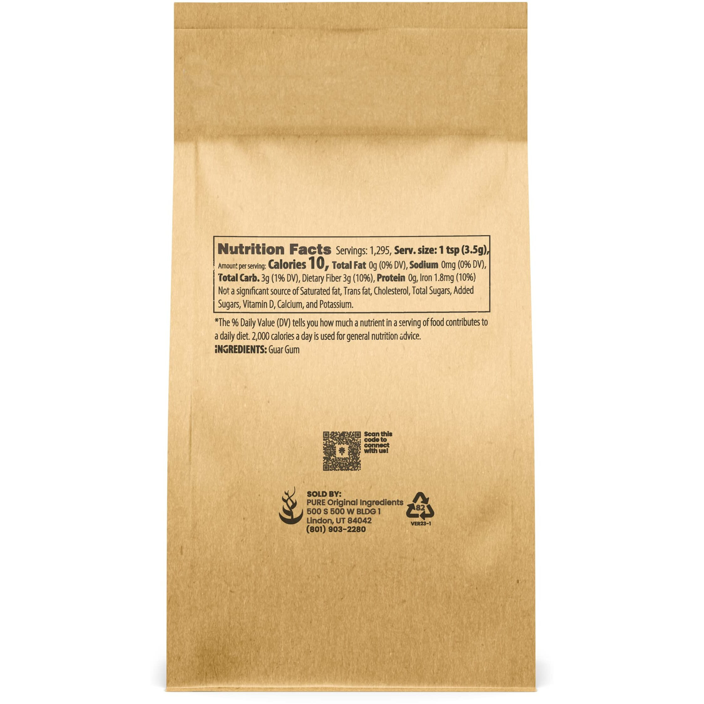 Pure Original Ingredients Guar Gum (10Lb) From Guar Beans, Food Grade, Gluten Free