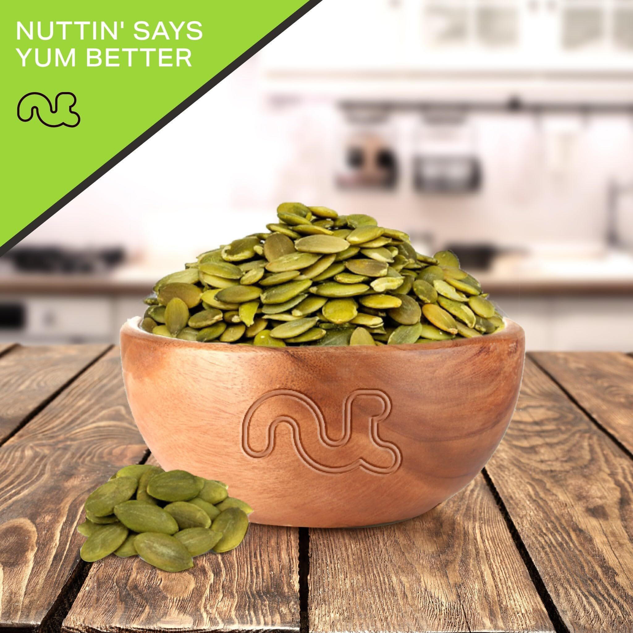 Nut Cravings - Roasted & Unsalted Pumpkin Seeds, Pepitas, No Shell (48Oz - 3 Lb) Packed Fresh In Resealable Bag - Nut Snack - Healthy Protein Food, All Natural, Keto Friendly, Vegan, Kosher