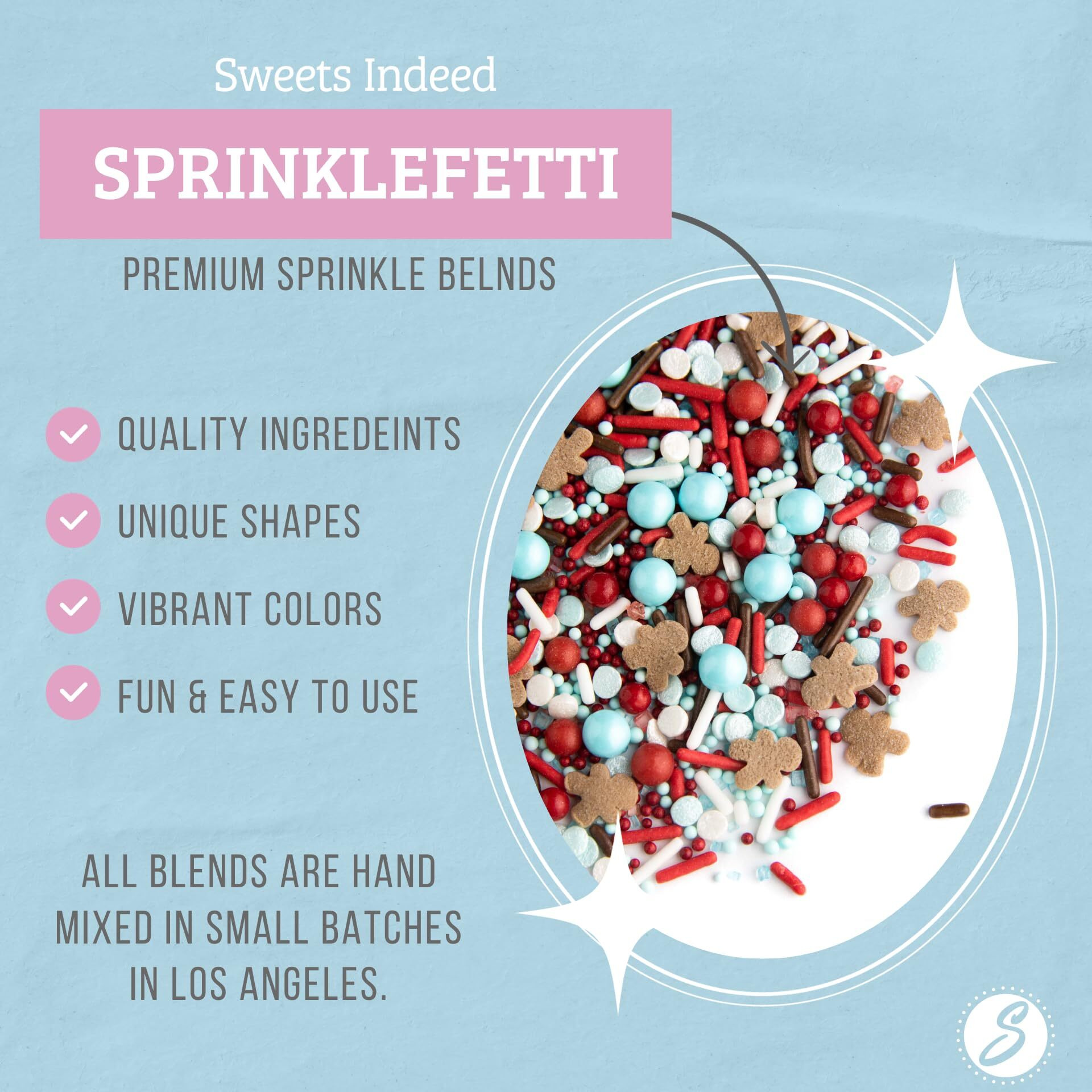 Sweet Indeed Sprinkle Fetti Designed In California Gingerbread Net Wt.6Oz