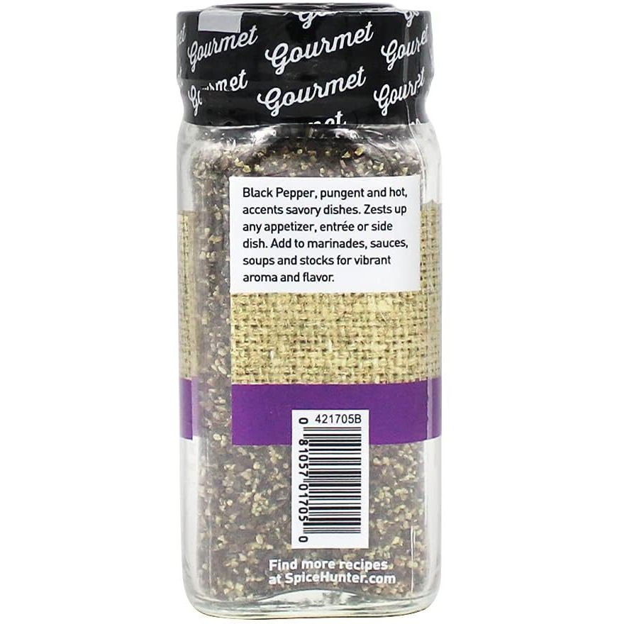 Spice Hunter Black Pepper, Coarse Ground, Organic, 1.7 Ounce (Pack Of 6)
