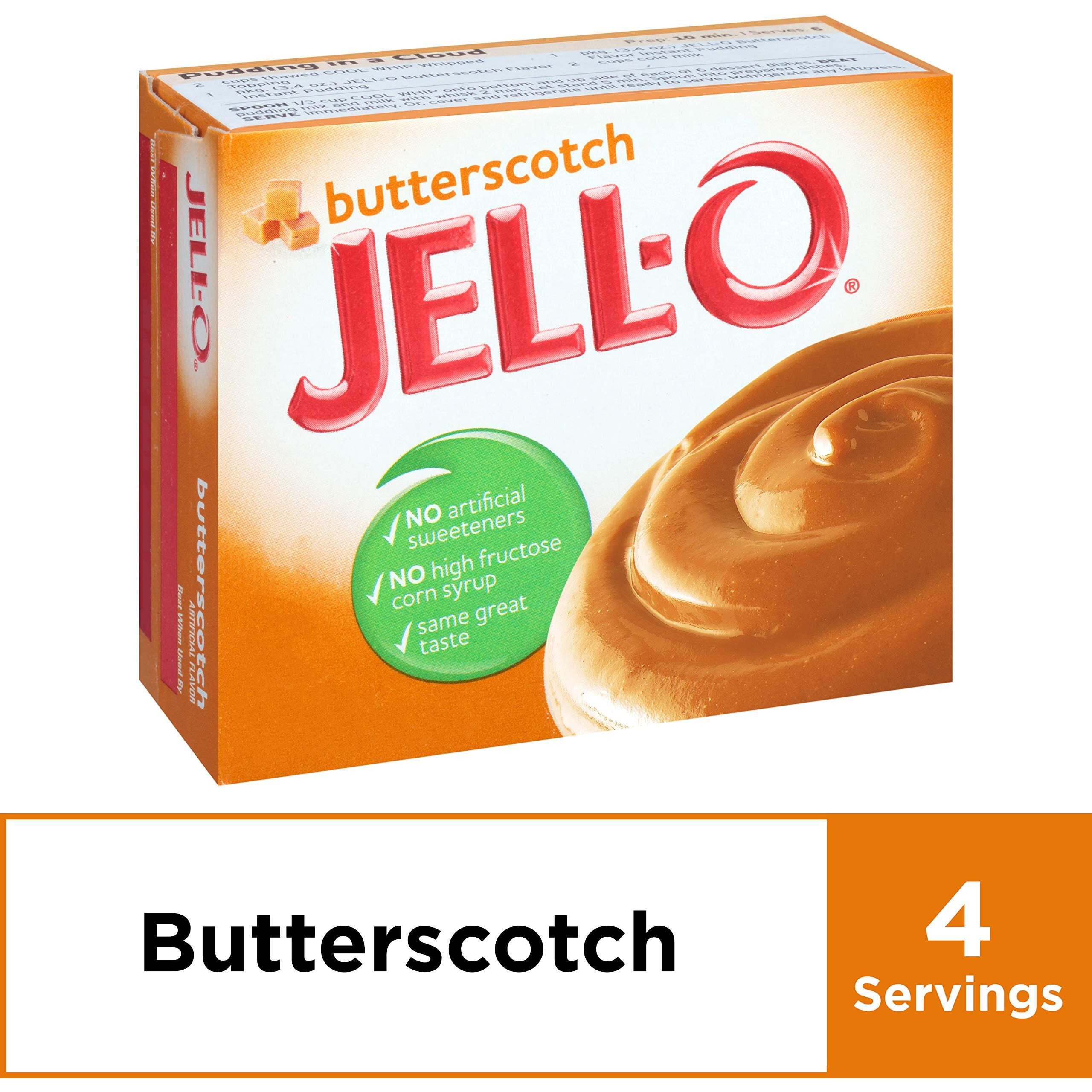 Jell-O Butterscotch Instant Pudding & Pie Filling Mix, 3.4 Oz - Pack Of 24
