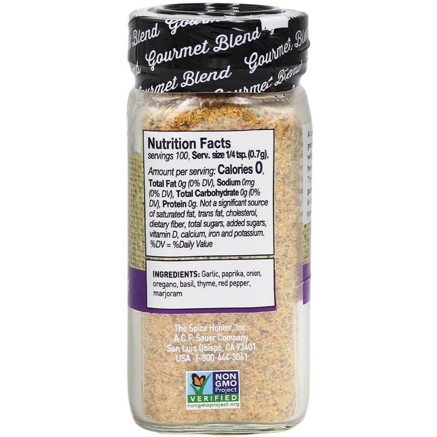 The Spice Hunter Bread Seasoning Blend Jar, Garlic Herb, 2.5 Ounce