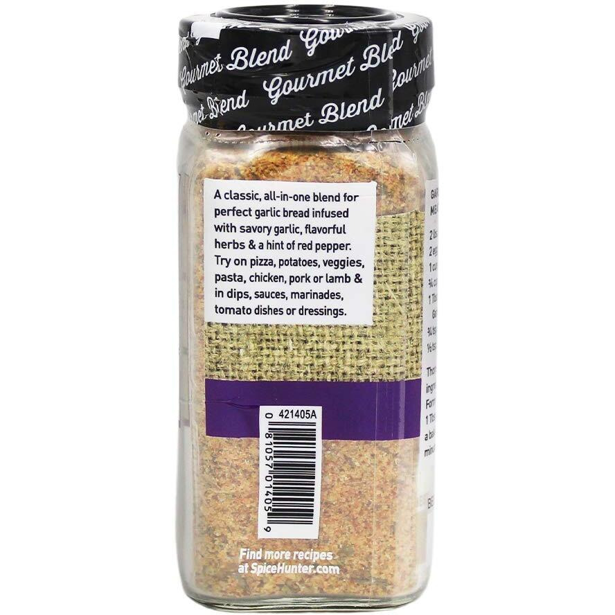 The Spice Hunter Bread Seasoning Blend Jar, Garlic Herb, 2.5 Ounce