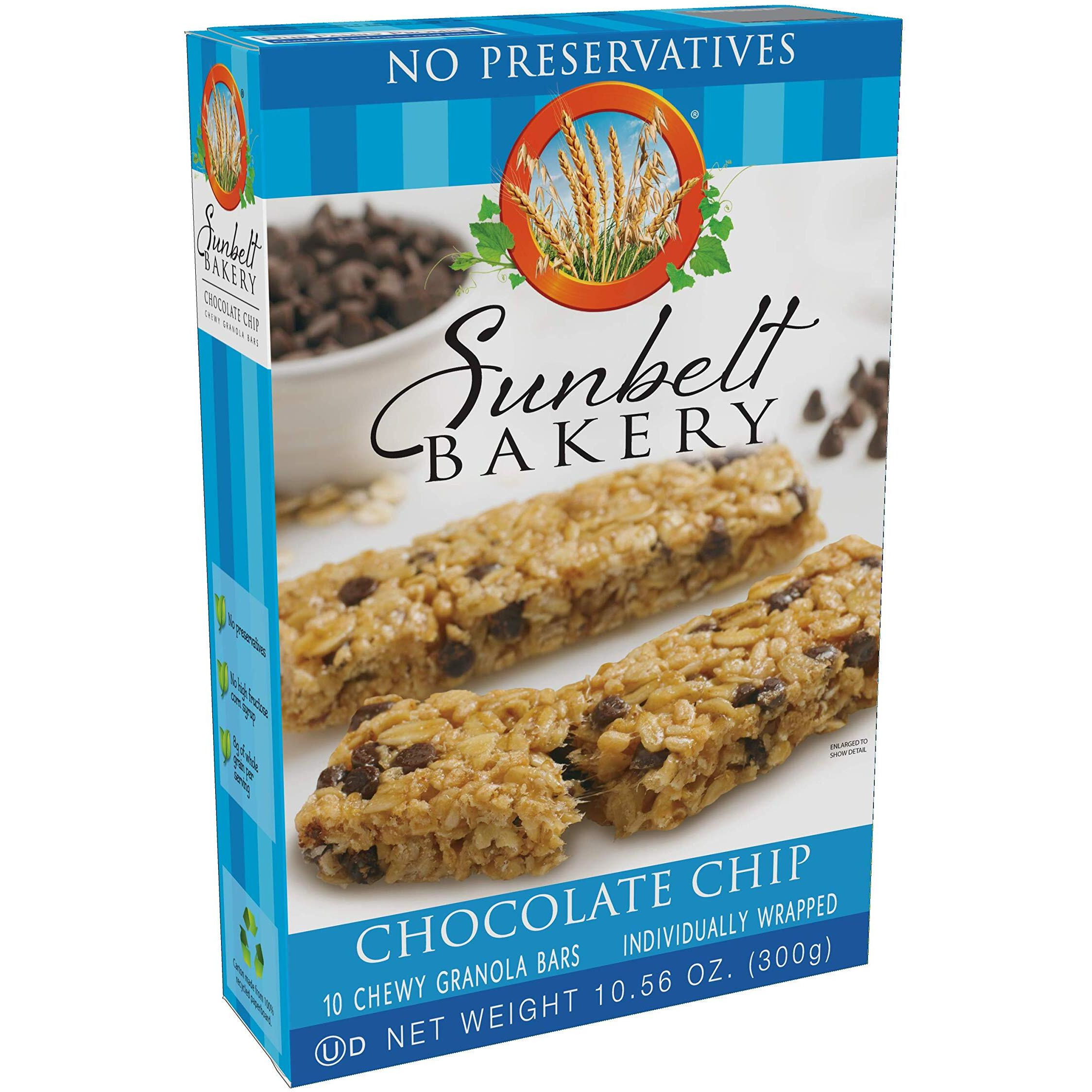 Sunbelt Bakery Chocolate Chip Chewy Granola Bars, 10 Bars In Each Box, No Preservatives (8)
