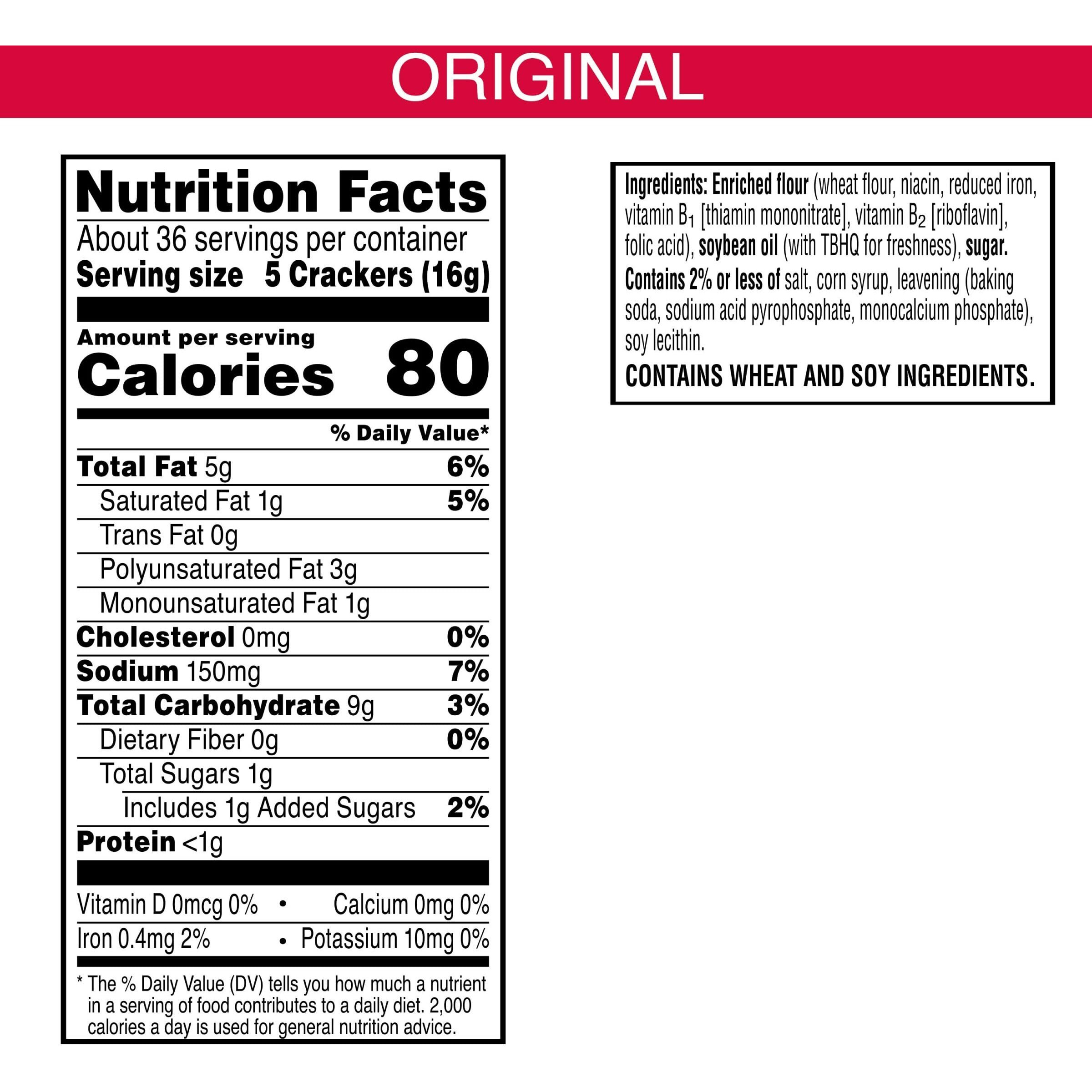 Town House Oven Baked Crackers, Lunch Snacks, Snack Crackers, Family Size, Original, 20.7Oz Box (1 Box)