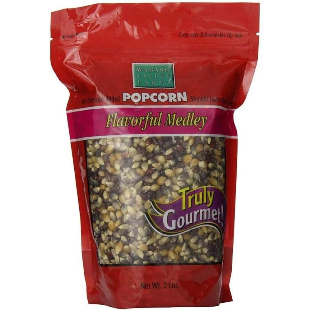 Wabash Valley Farms Popcorn Kernels - Flavorful Medley Kernels, Multi Colored Popcorn Kernels, Gourmet Popcorn Kernels For Popcorn Maker, Rainbow Popcorn Kernels, Non-Gmo Popping Corn (2 Lbs)