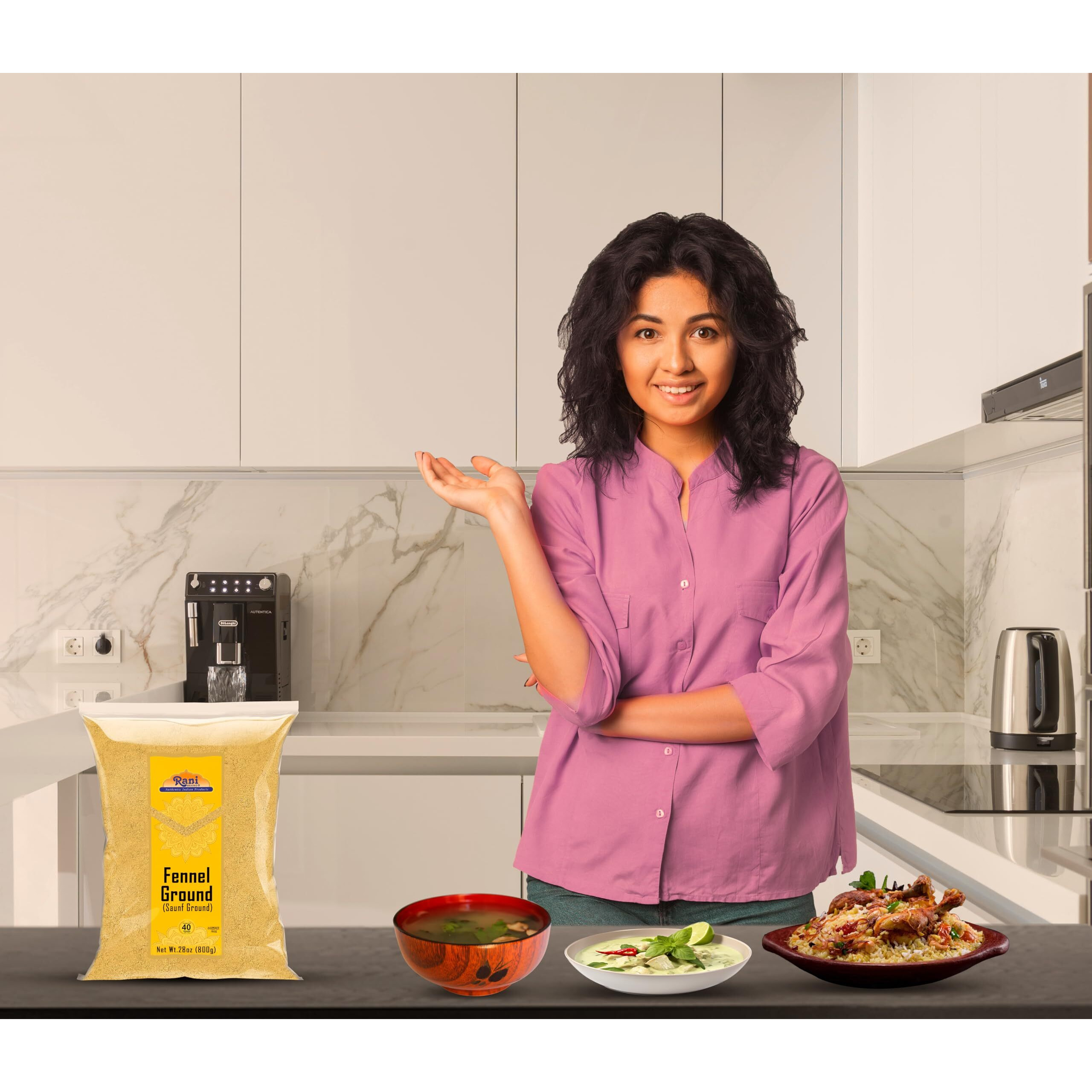 Rani Fennel Ground (Saunf) Powder Spice 28Oz (1.75Lbs) 800G ~ All Natural | Gluten Friendly | Non-Gmo | Kosher | Kosher | Vegan | Indian Origin