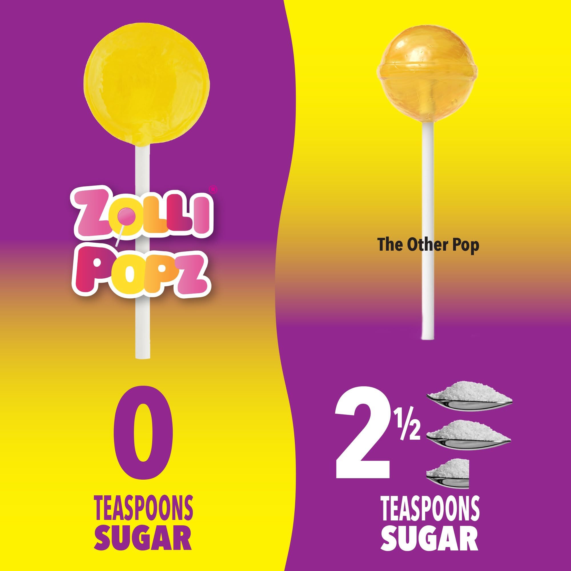 Zollipops Clean Teeth Lollipops, Peach, 6.2 Ounce - Anti-Cavity, Sugar-Free Candy For A Healthy Smile, Delicious Peach Flavor For A Tasty And Dental-Friendly Snacking Experience