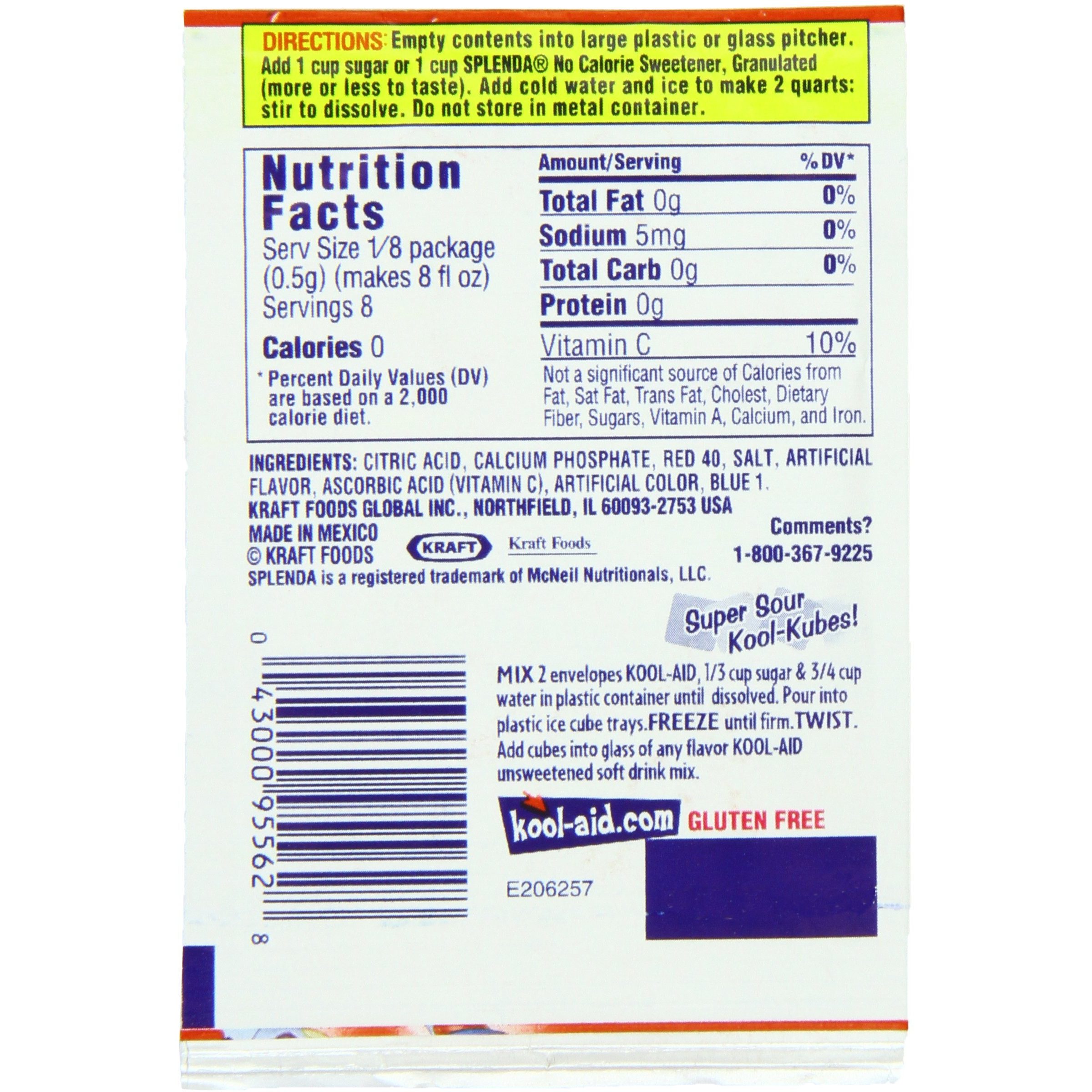 Kool-Aid Soft Drink Mix - Cherry Unsweetened, Caffeine Free, 0.13 Oz/Envelope (Pack Of 15)