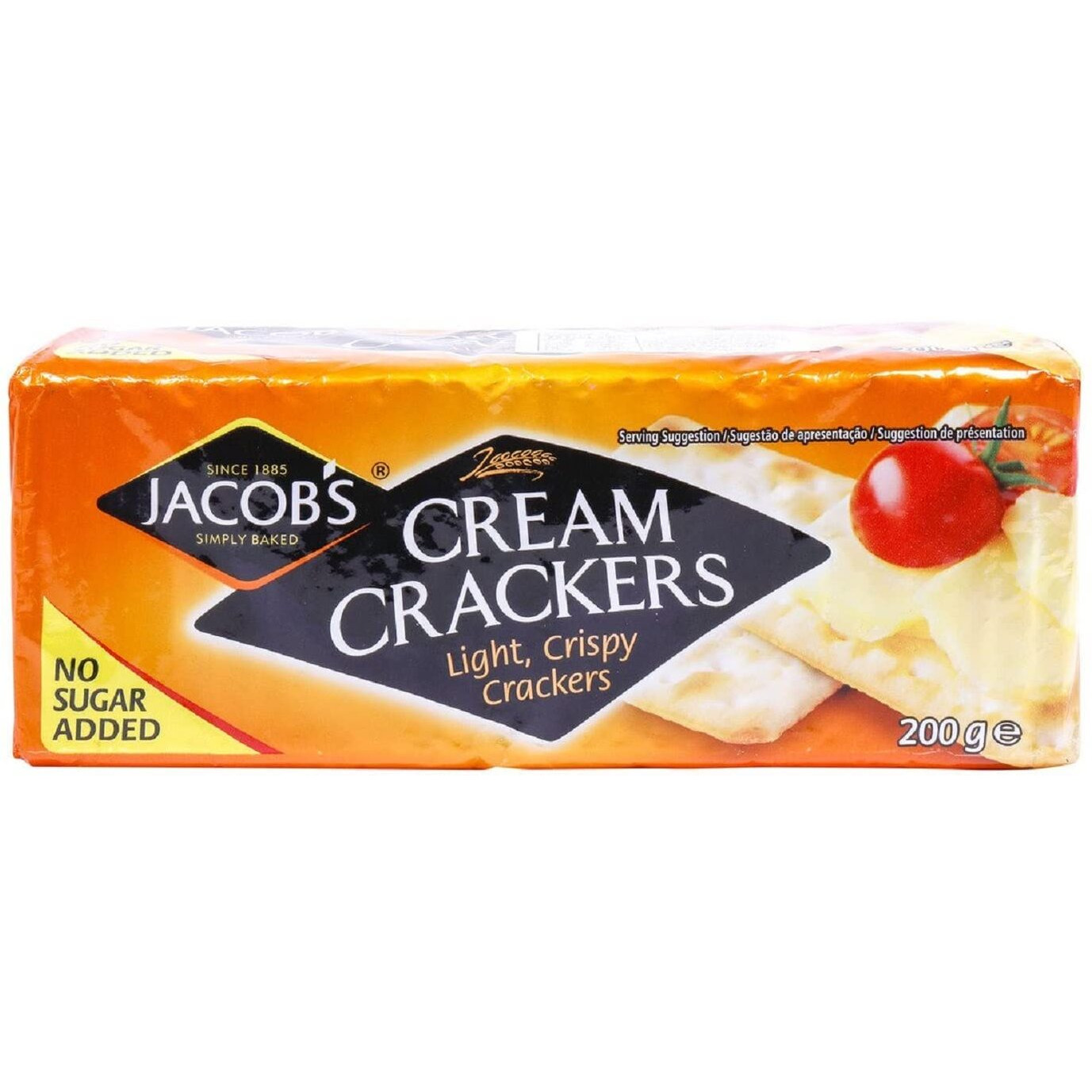 Jacob's Cream Cracker No Added Sugar 200G (Pack Of 2)