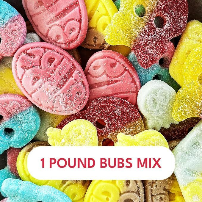 Bubs Swedish Candy Mix - Big Ovals, Skulls, And More - Sweet And Sour Swedish Gummies - 1 Pound Of Godis From Sweden