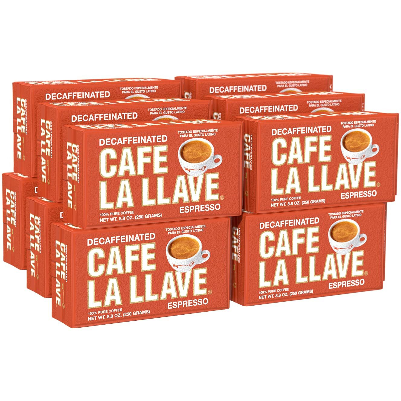 Cafe La Llave Decaf Dark Roast Espresso 8.8 Ounce (Pack Of 12)