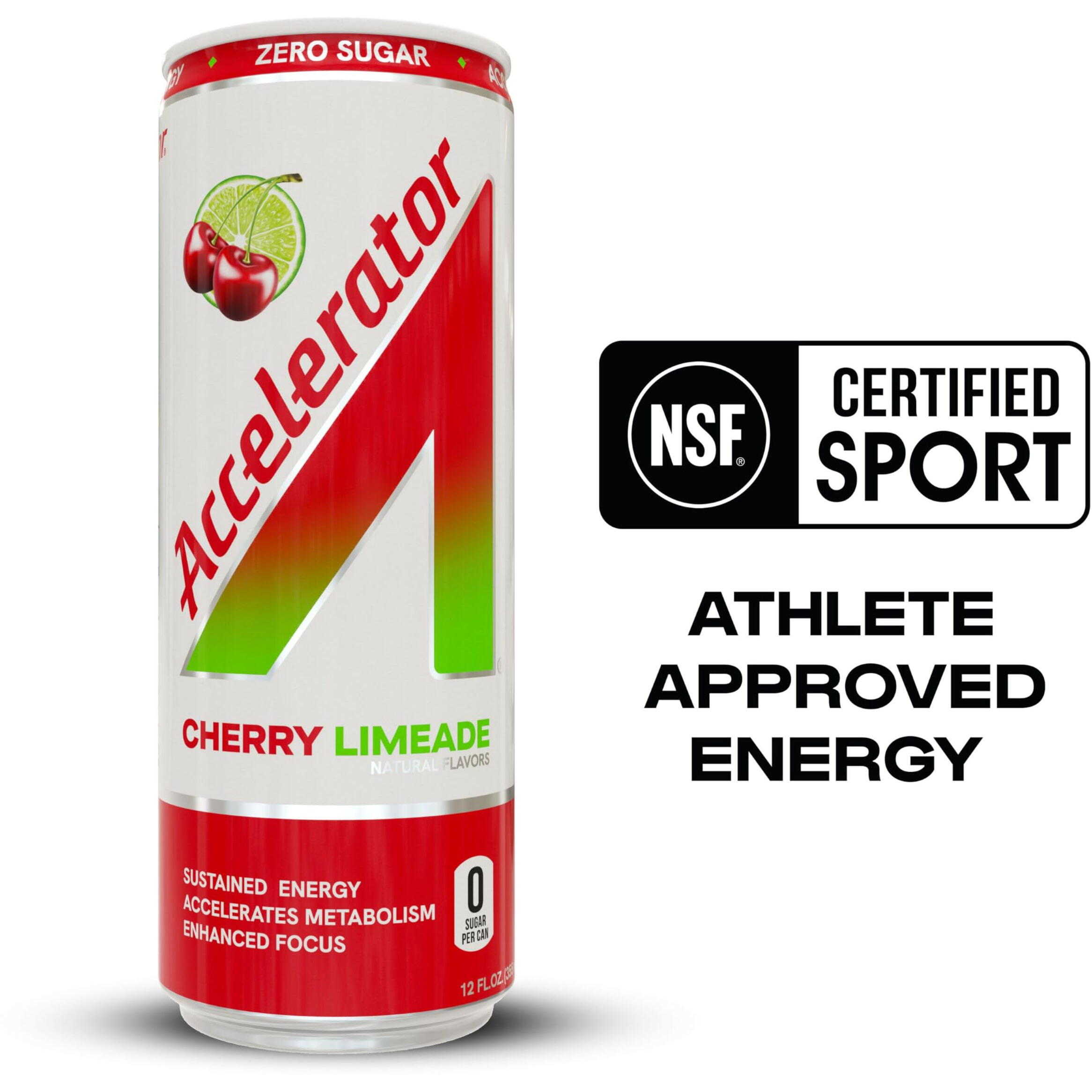 Accelerator Cherry Limeade Energy Drink, 12 Fl Oz Can (Pack Of 12)