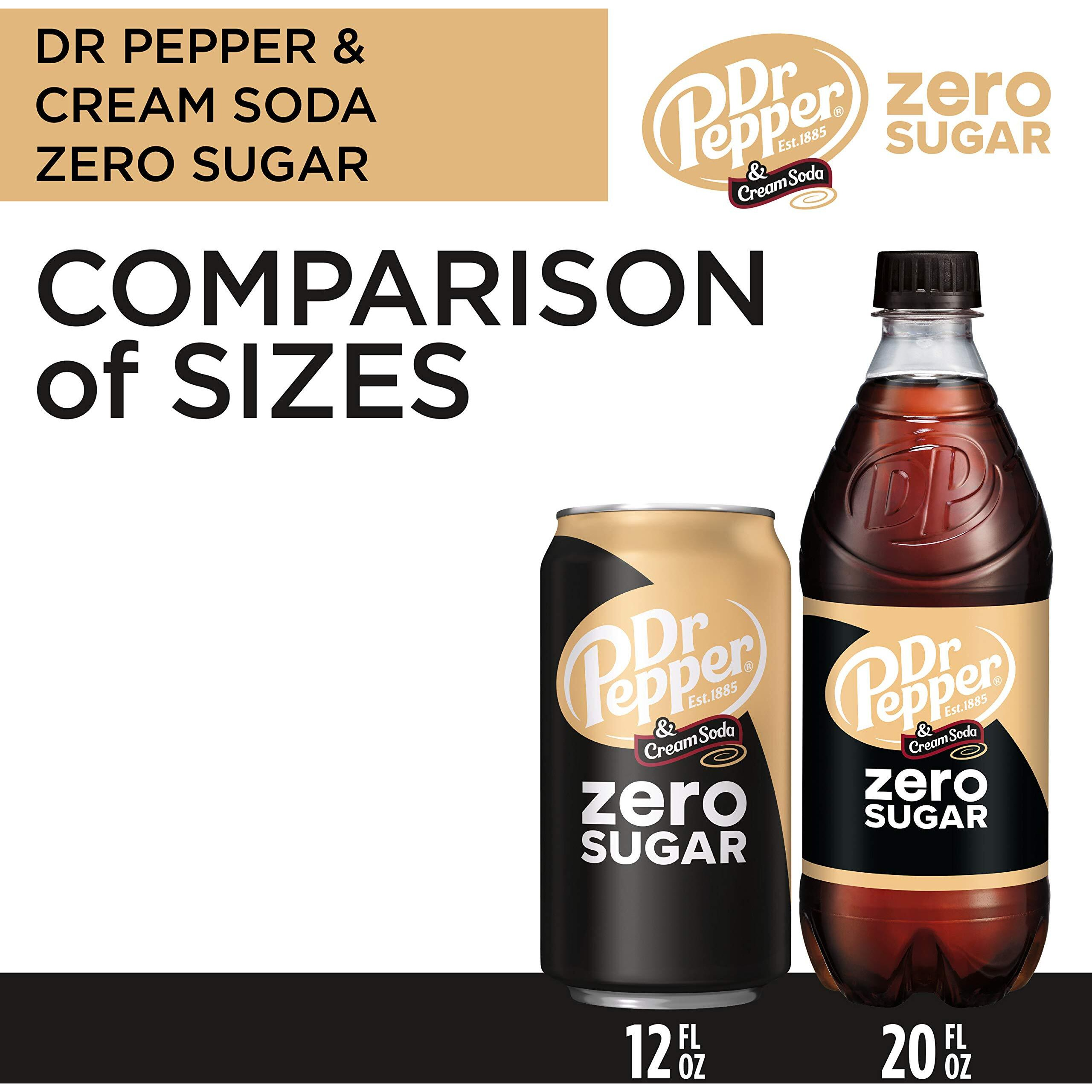 Dr Pepper And Cream Soda Zero Sugar, 12 Fl Oz Cans, 12 Pack