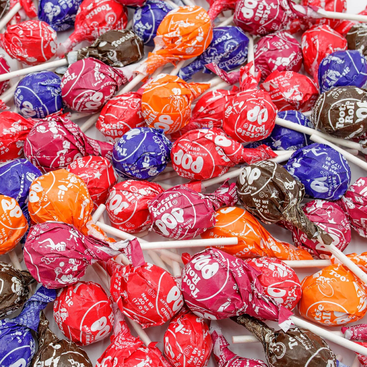 Tootsie Roll Pops Lollipops 2 Lb - Bulk Bag, 5 Assorted Flavors, Gluten Free, Chewy Center & Hard Candy Coating, Individually Wrapped Suckers (48 Pieces)